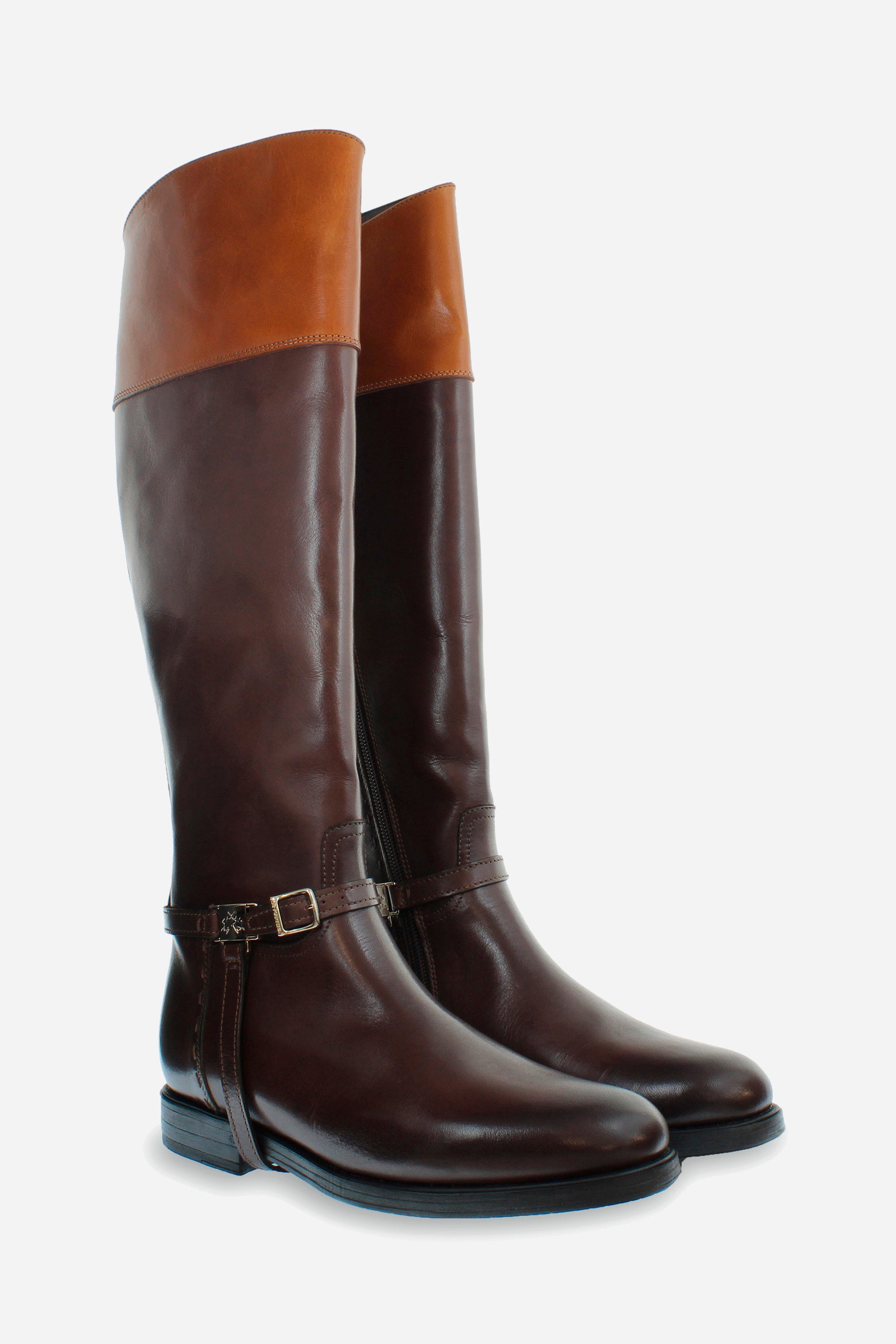 Women's two-tone leather boot