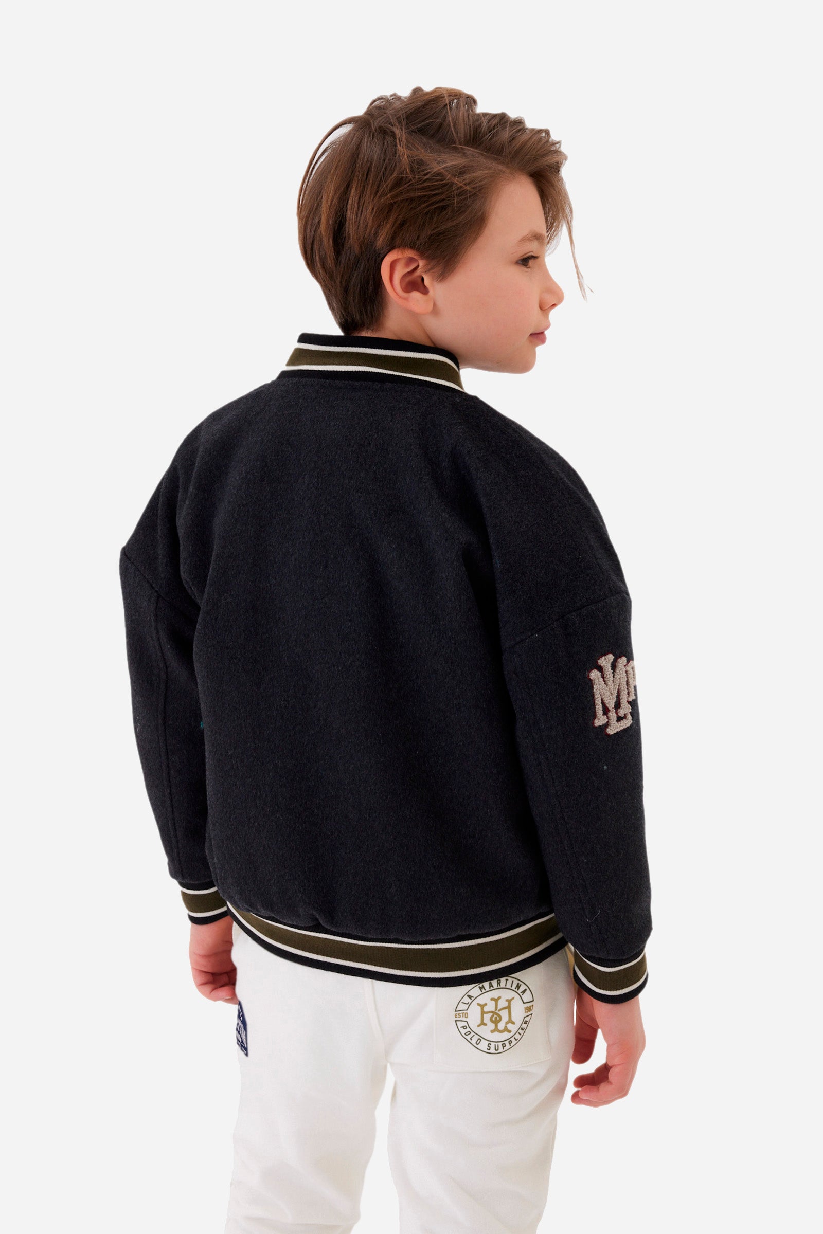 Boys' college-style bomber jacket