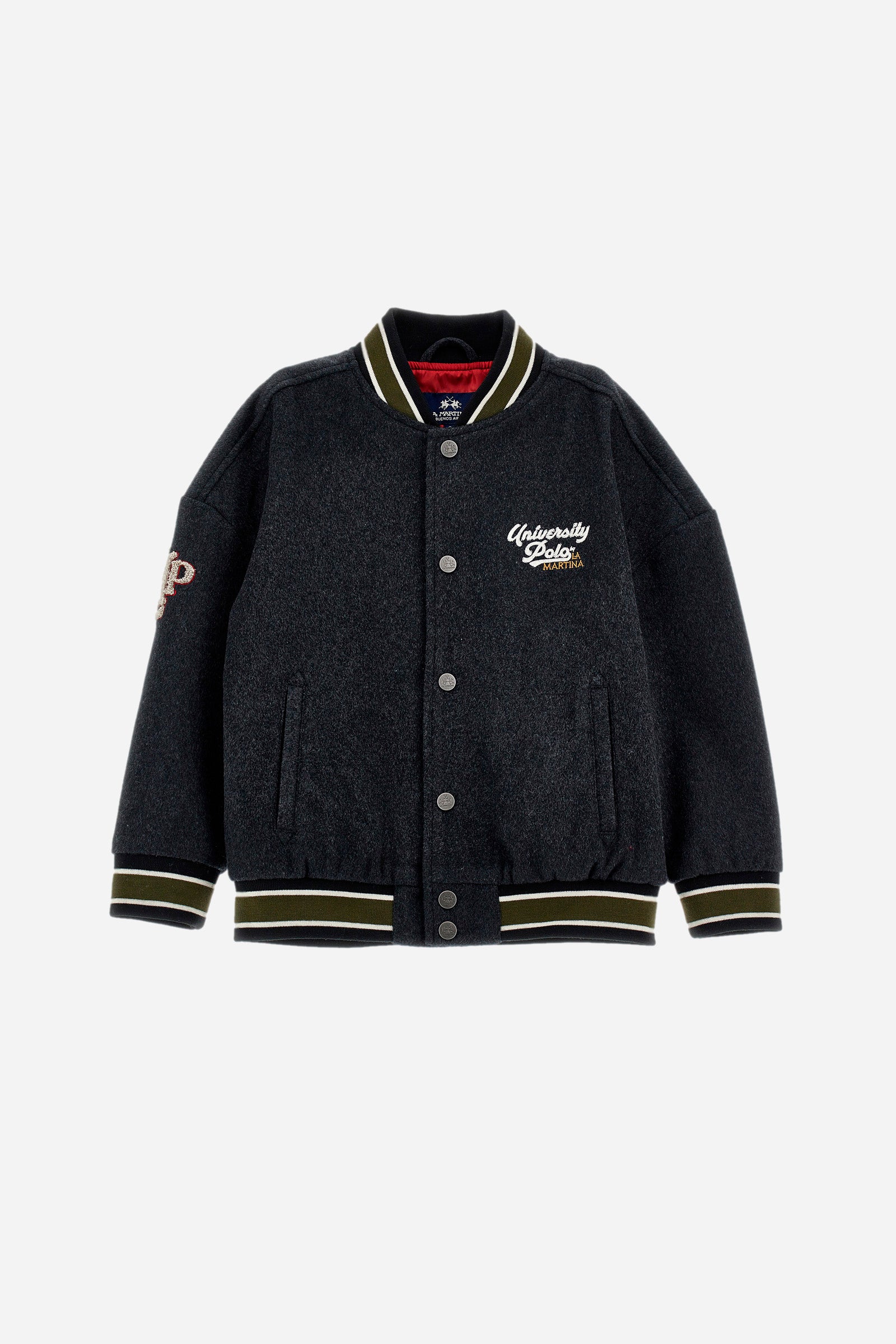 Boys' college-style bomber jacket