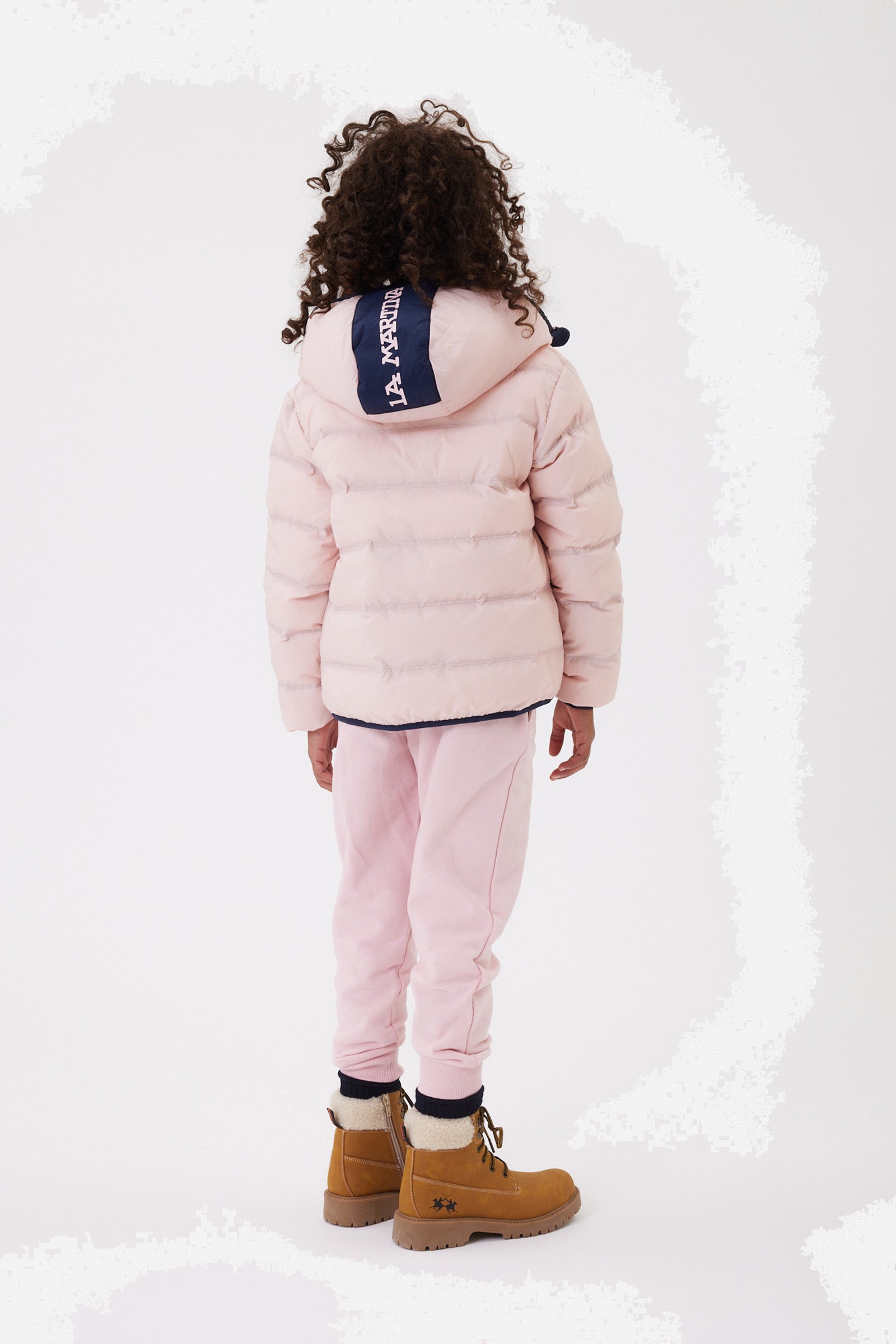 Girl's quilted bomber jacket with hood