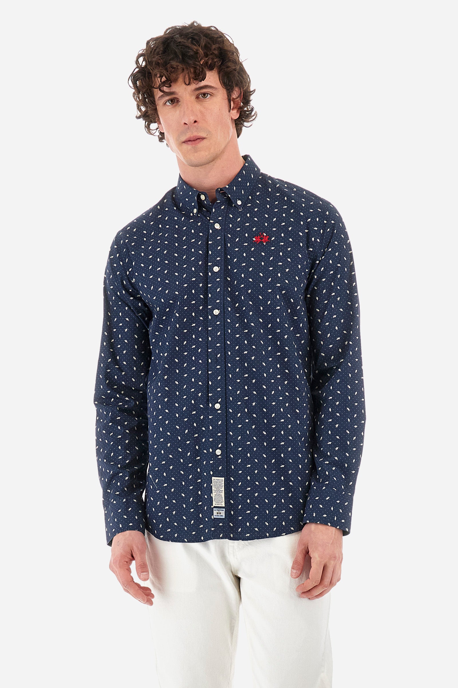 Regular-fit patterned shirt in cotton - Rodolfo