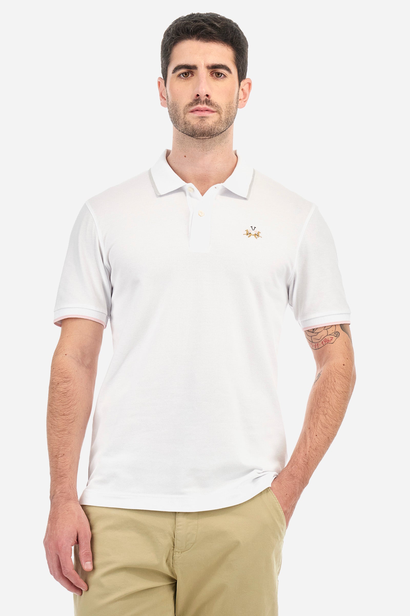 Schmal geschnittenes Poloshirt aus Baumwoll-Piquée mit Stretchanteil - Russell