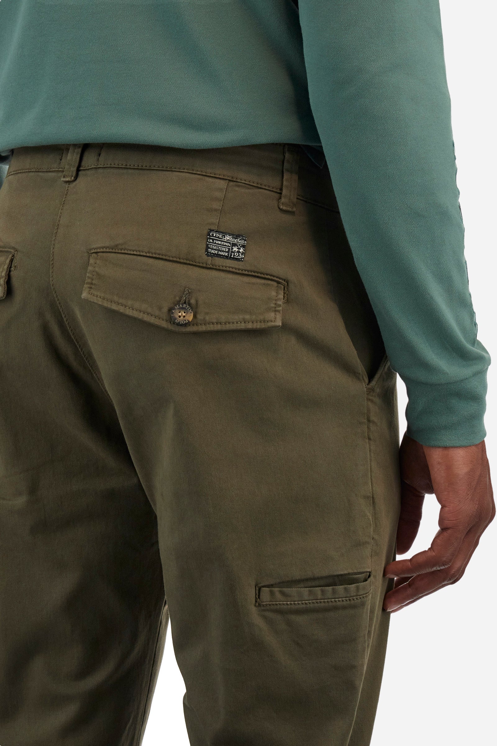 Regular fit stretch cotton chinos - Zivon