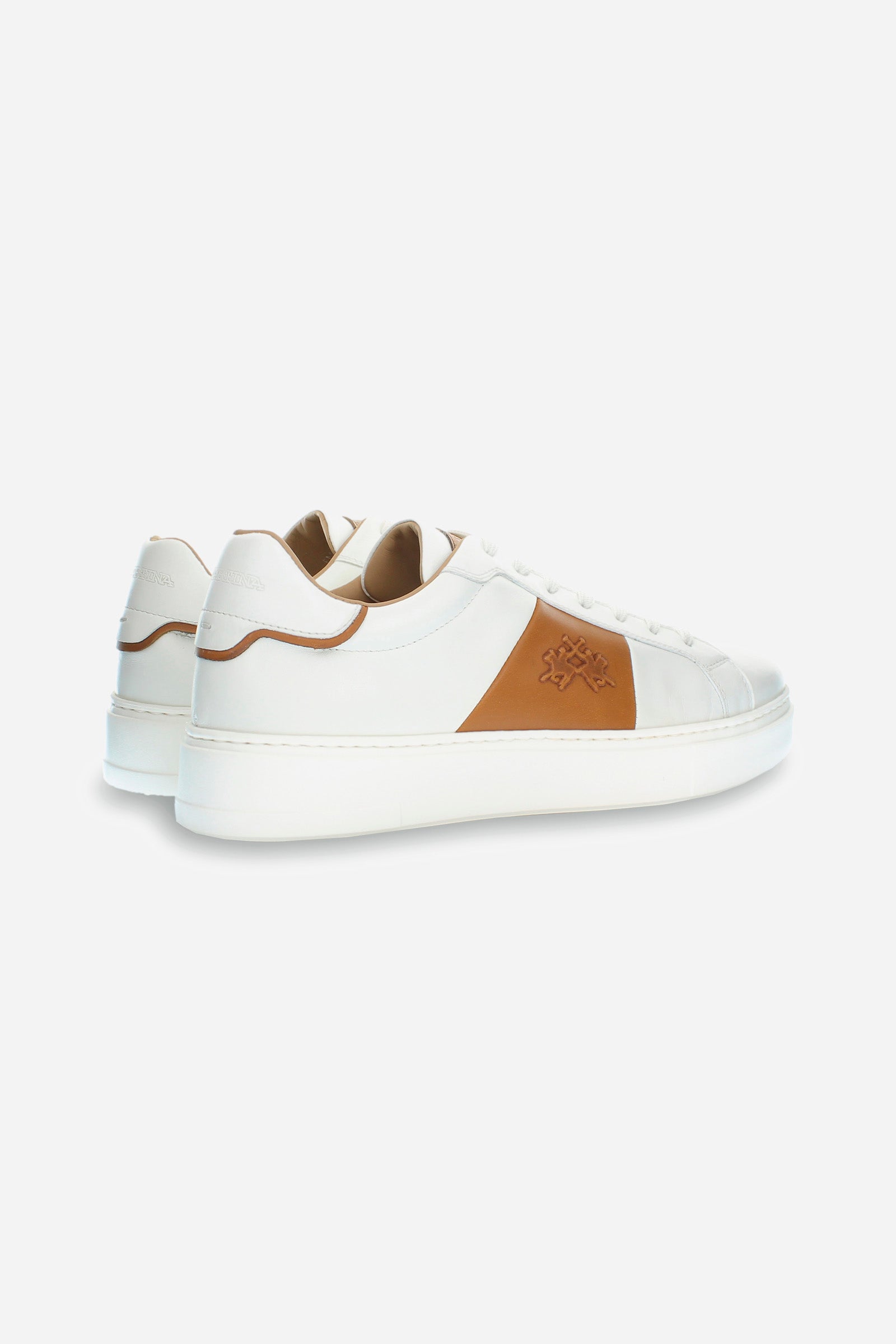 Sneaker uomo in pelle multicolor