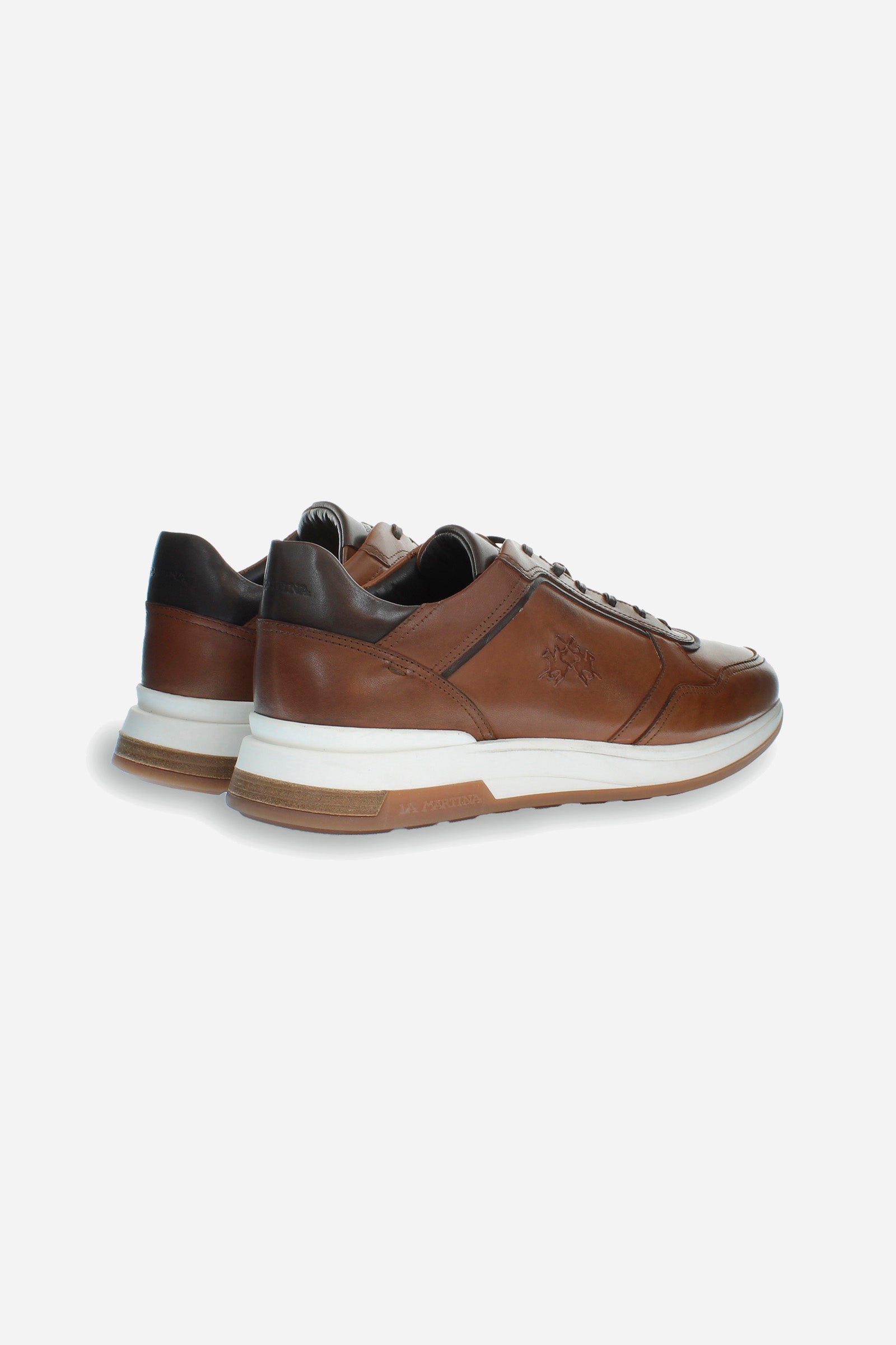 Men's leather and suede trainer - "Route 40"