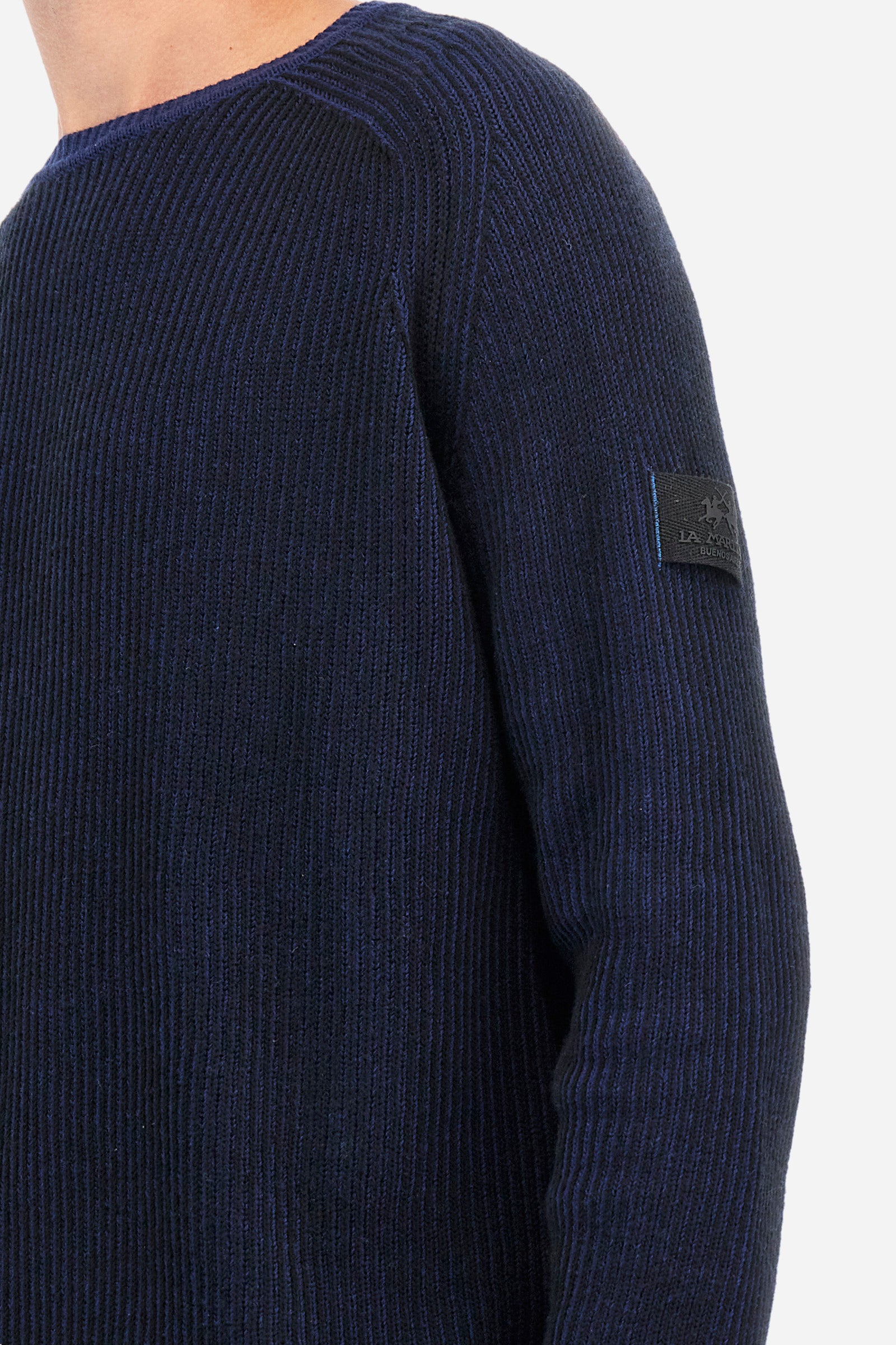 Regular fit pullover in wool and cotton - Zimran