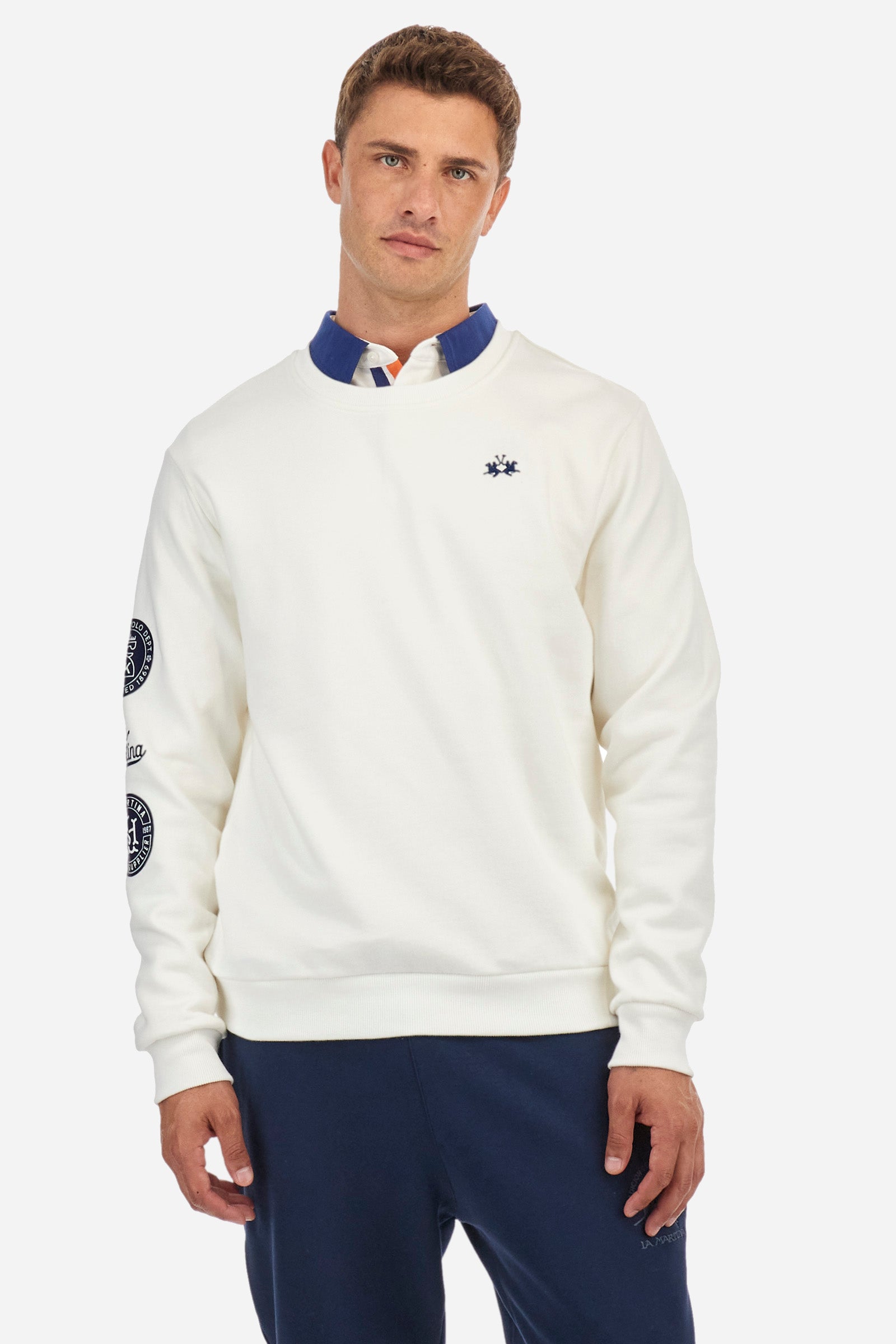 Regular fit cotton sweatshirt - Zahour