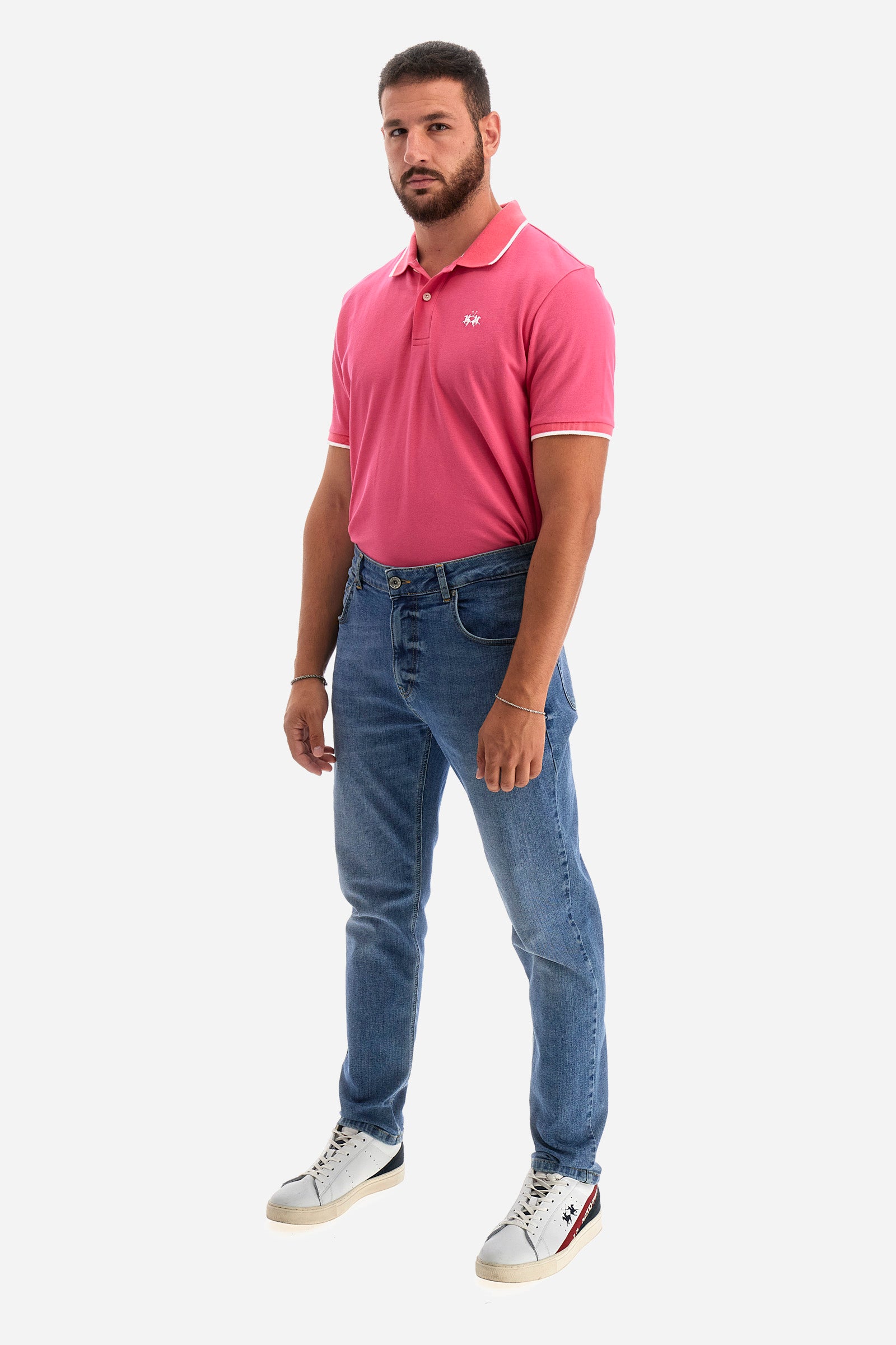 Regular-fit 5-pocket jeans in elasticated cotton - Yonaguska