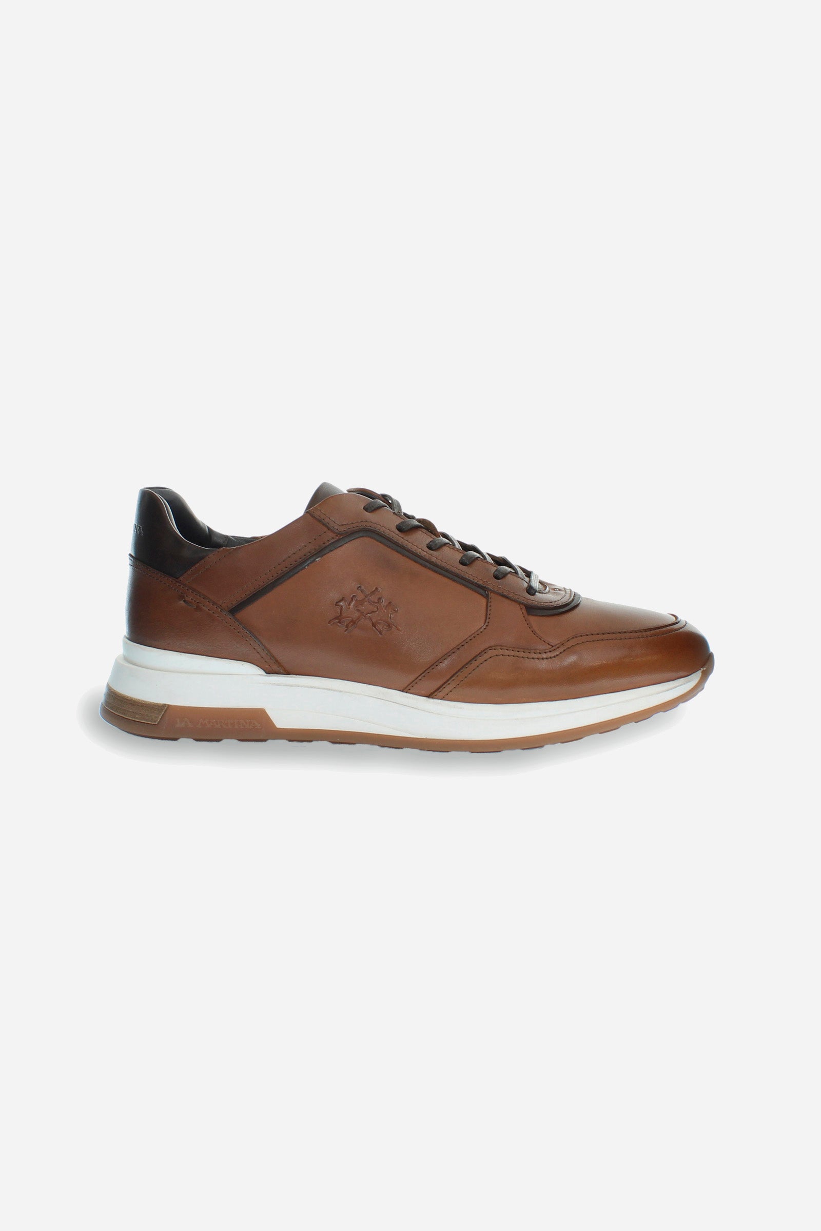 Men's leather and suede trainer - "Route 40"