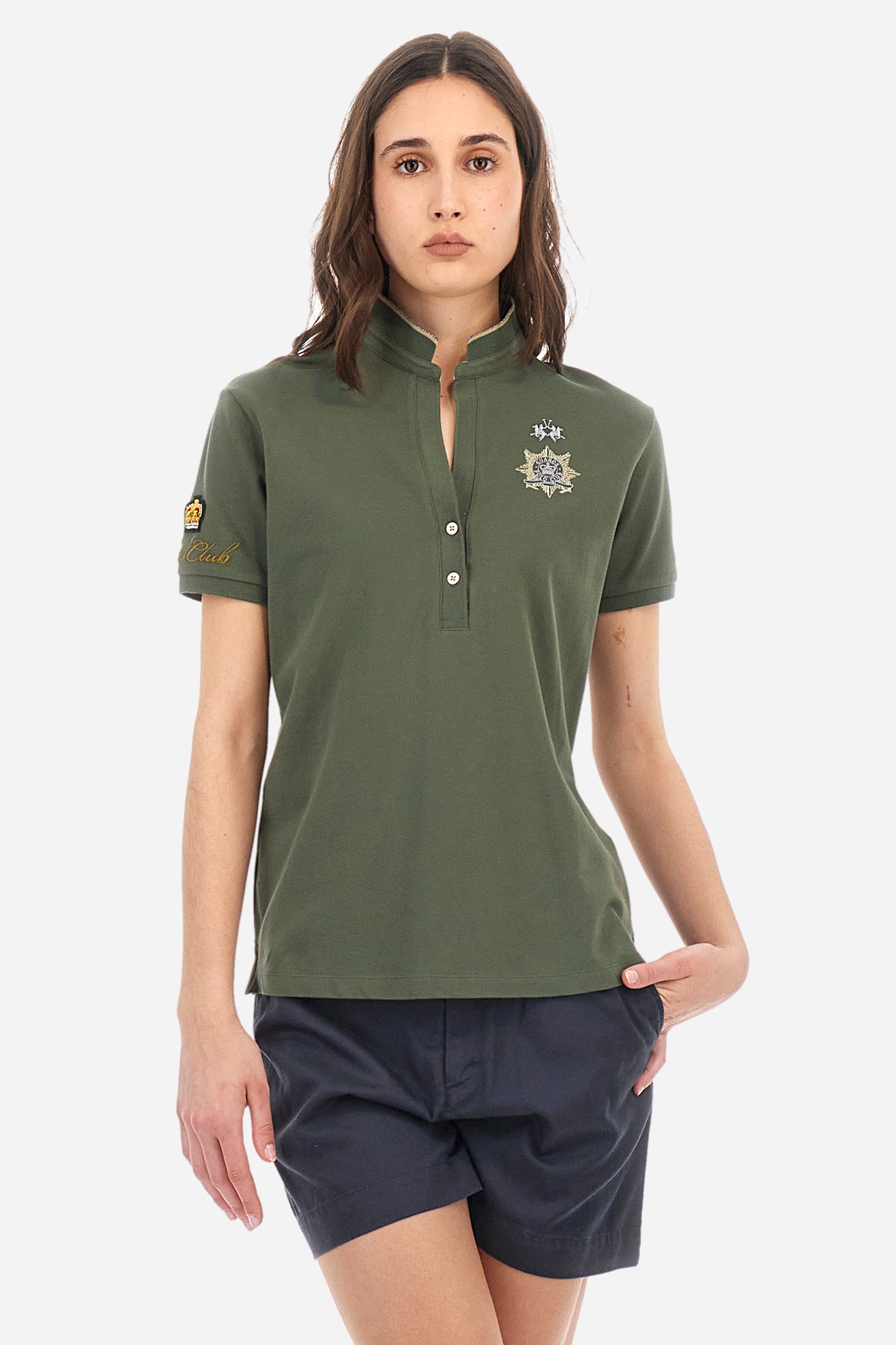 Polo shirt in stretch piqué cotton in regular fit - Ambra