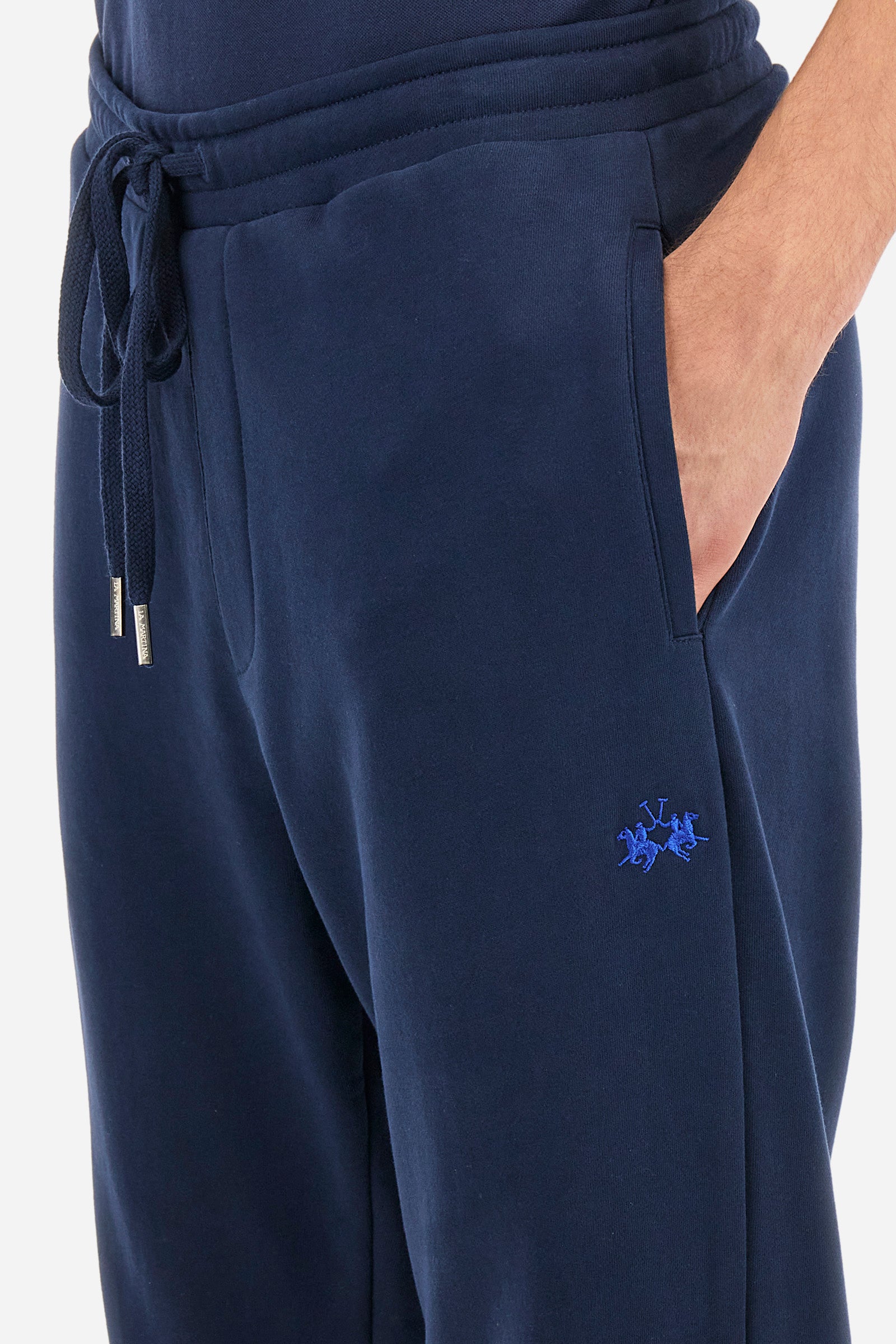 Jogging bottoms in French terry cotton in regular fit - Antoine