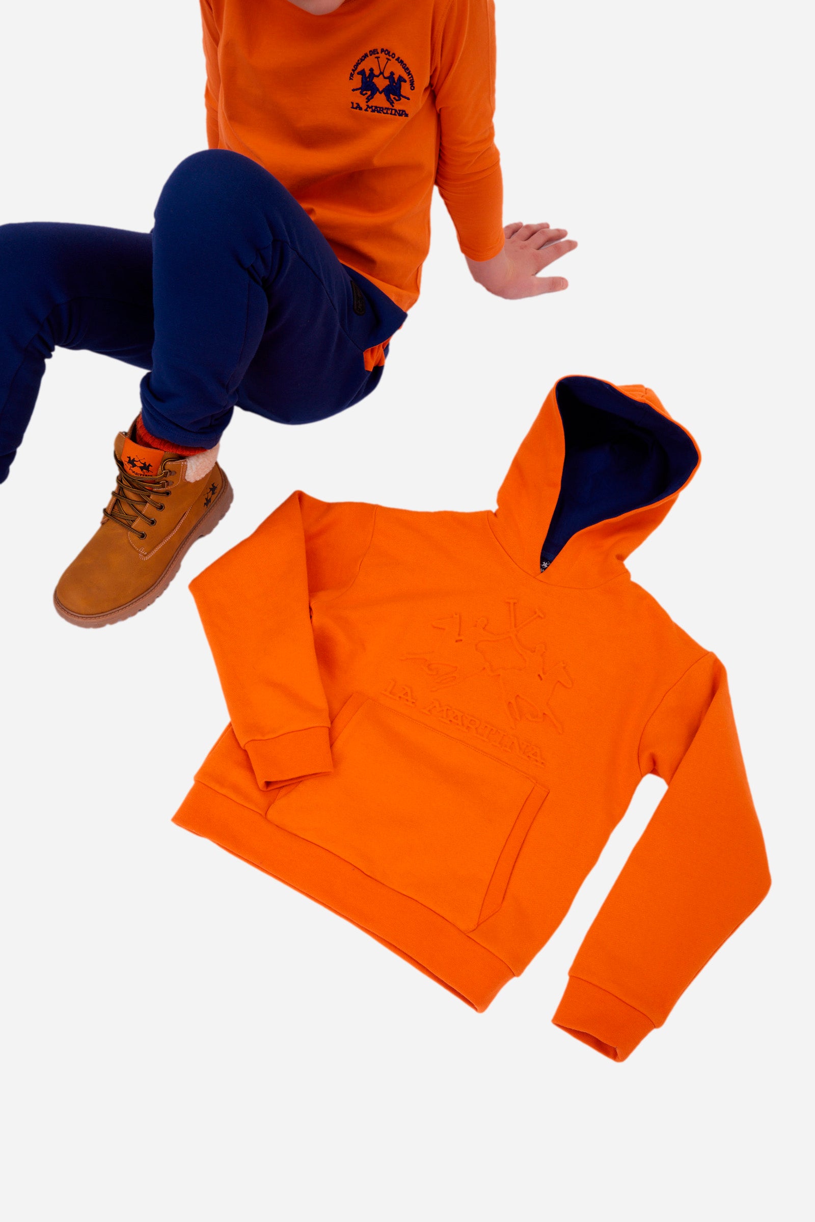 Boys' sweatshirt in technical fabric