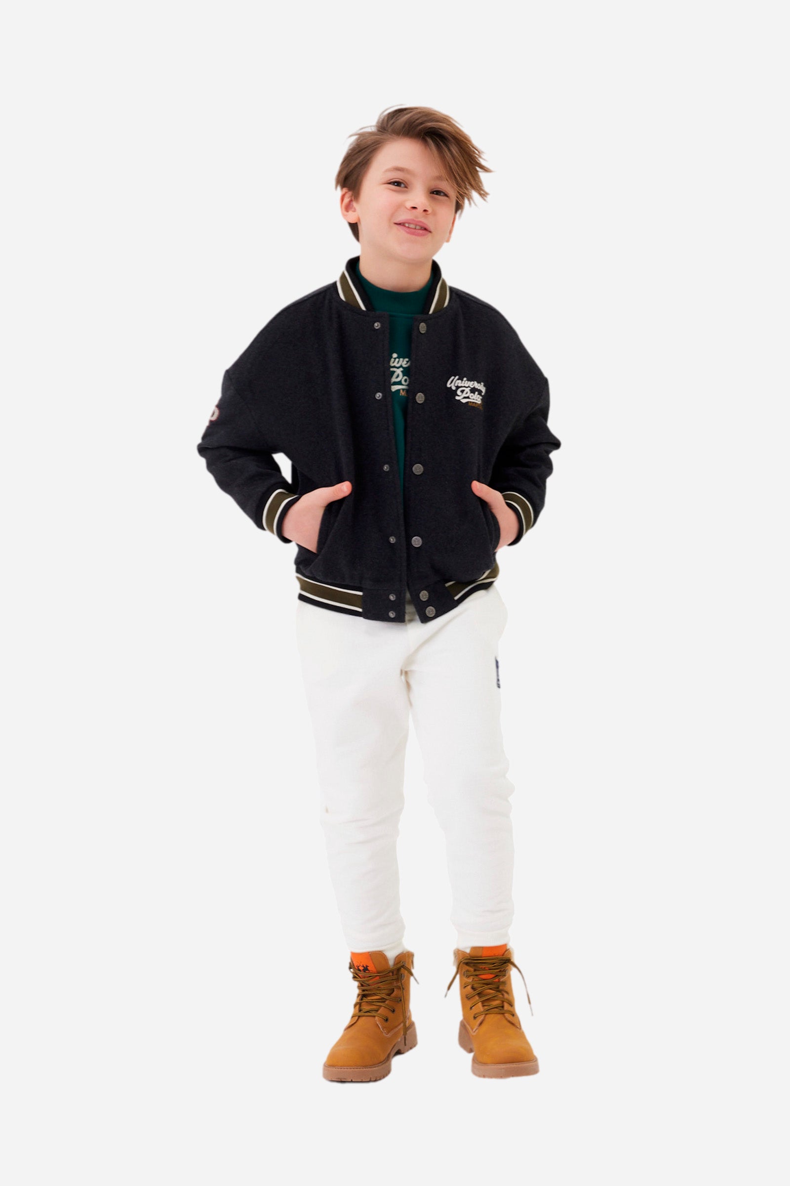 Boys' college-style bomber jacket