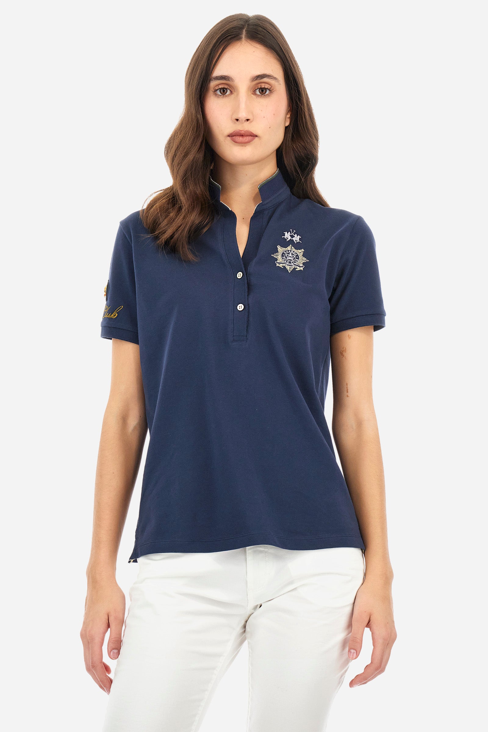 Polo shirt in stretch piqué cotton in regular fit - Ambra