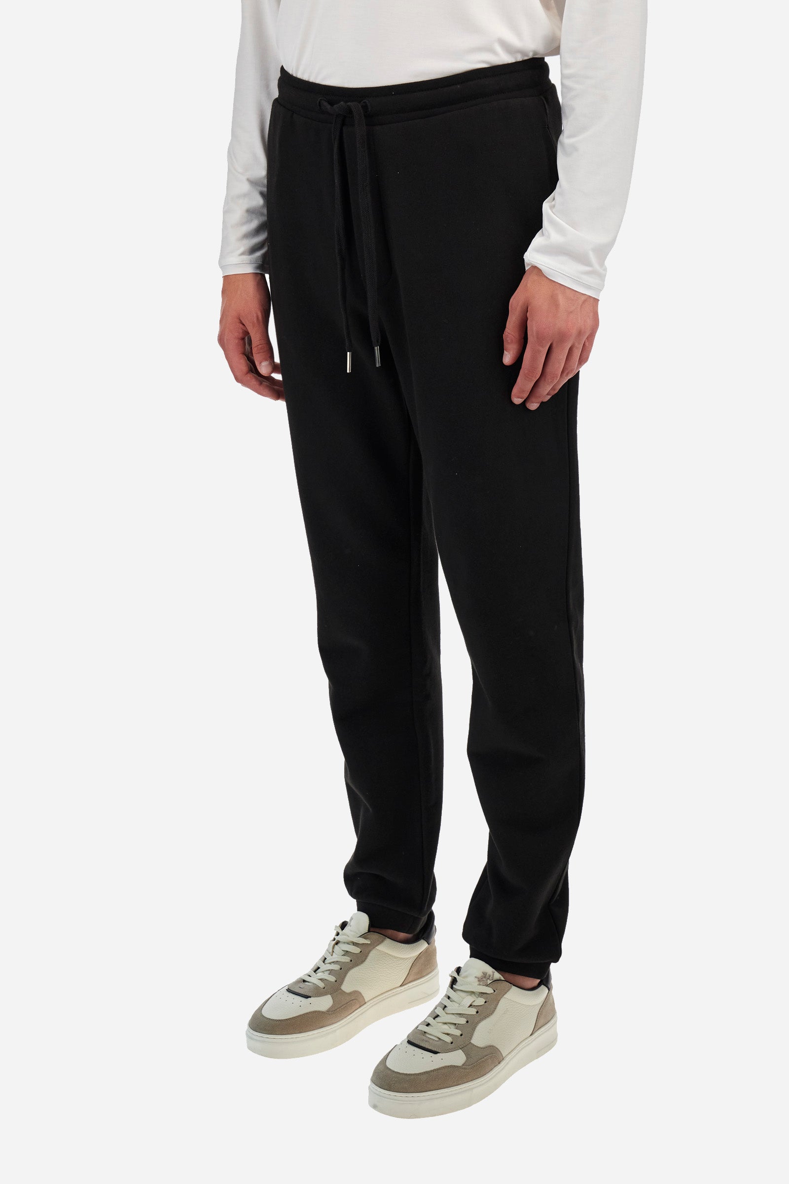 Jogging bottoms in French terry cotton in regular fit - Antoine