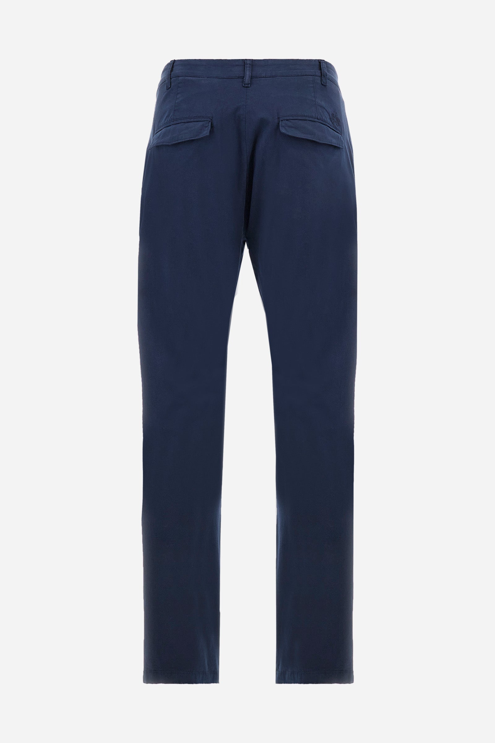 Regular-fit elasticated cotton chino trousers - Siard