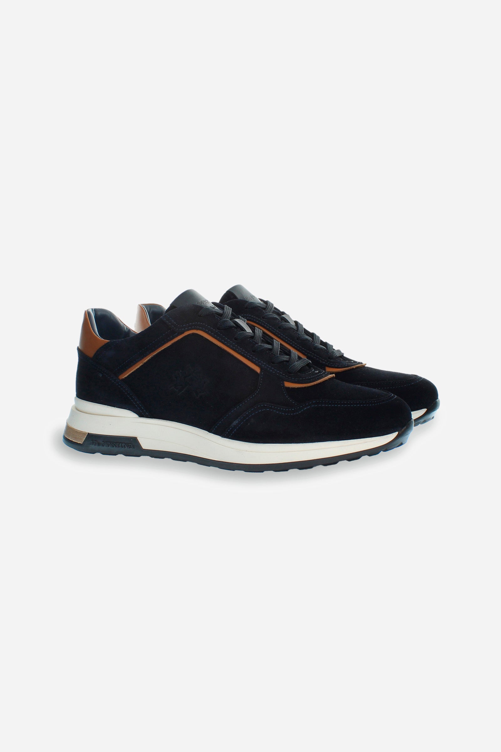 Men's leather and suede trainer - "Route 40"