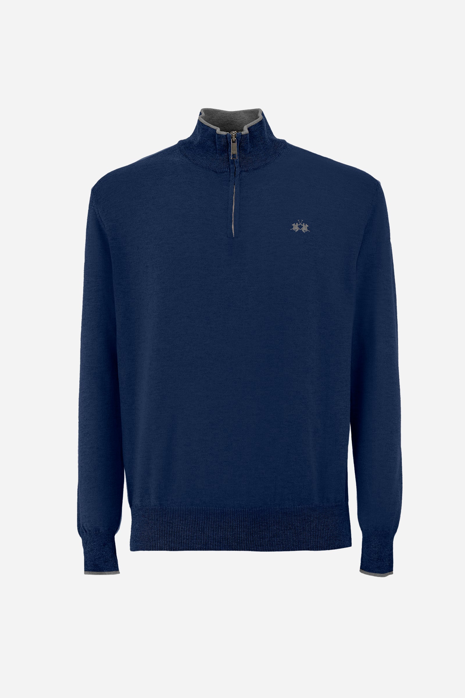 Regular fit pullover in cotton and wool - Zayyir