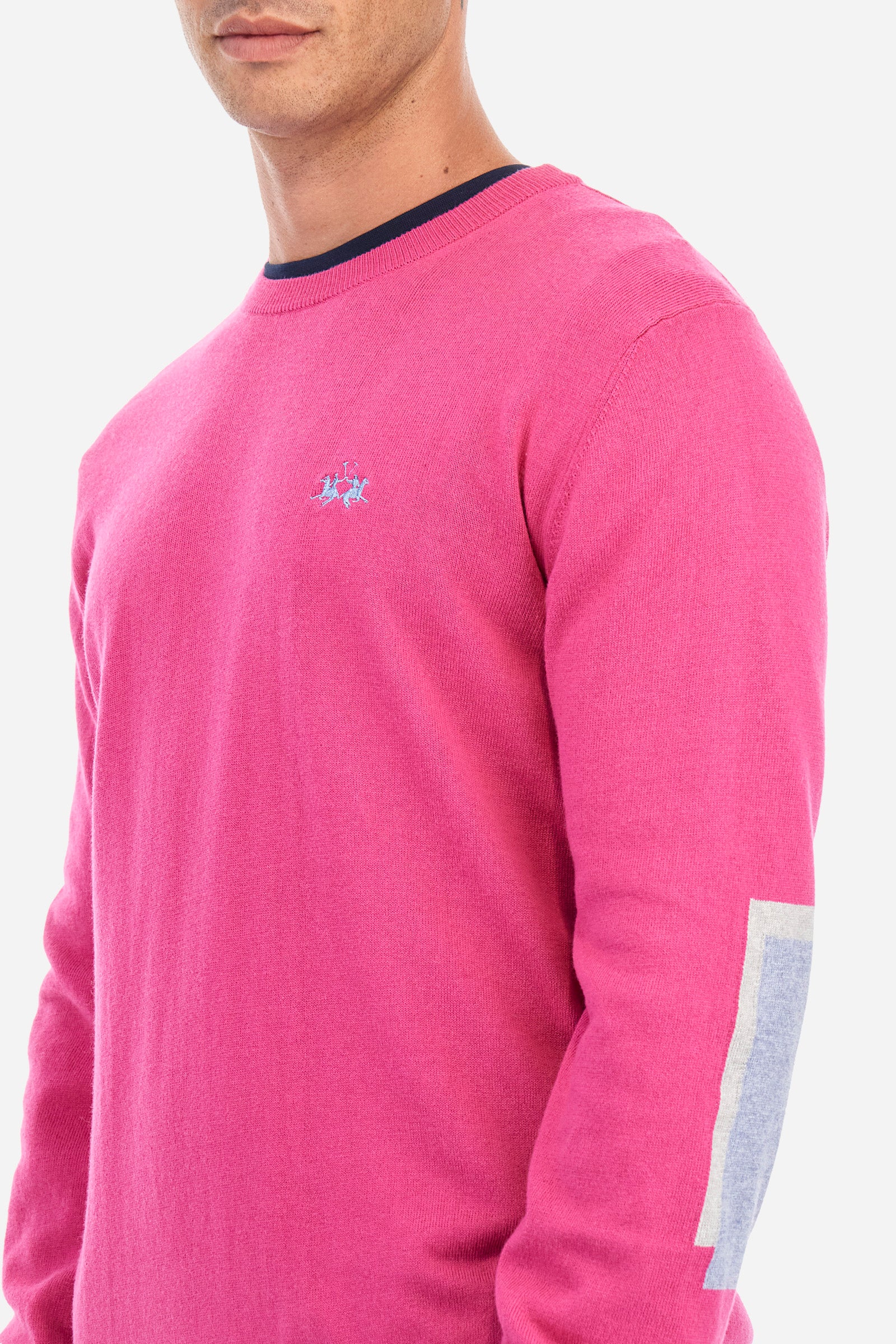 Regular fit pullover in cotton and wool - Zlatko