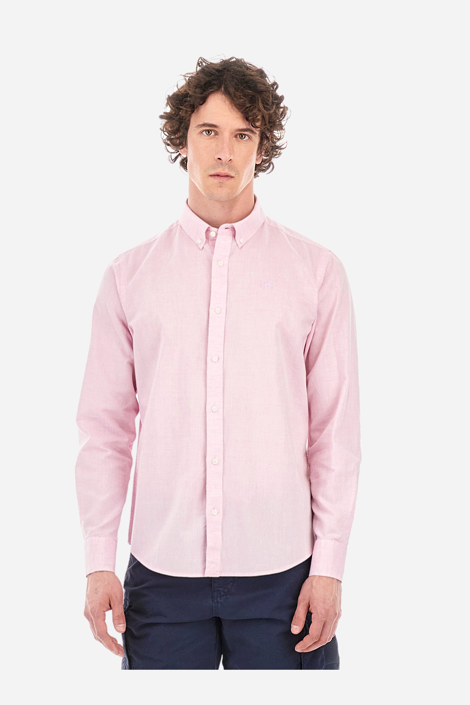 Men's regular-fit shirt in cotton and linen - Alvin