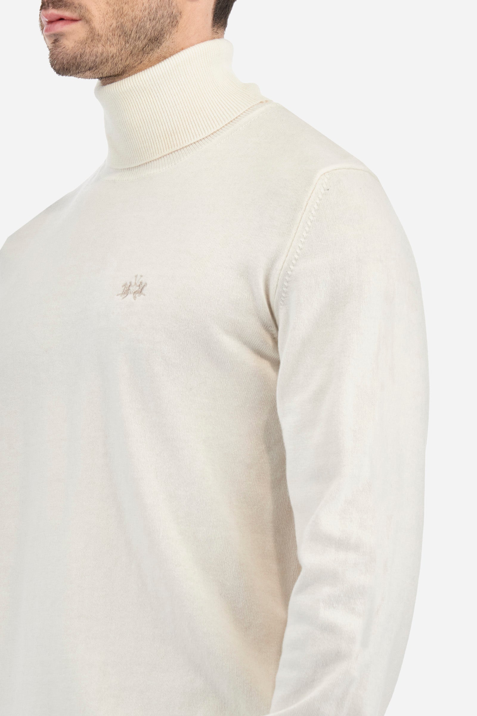 Regular fit pullover in cotton and wool - Zayle