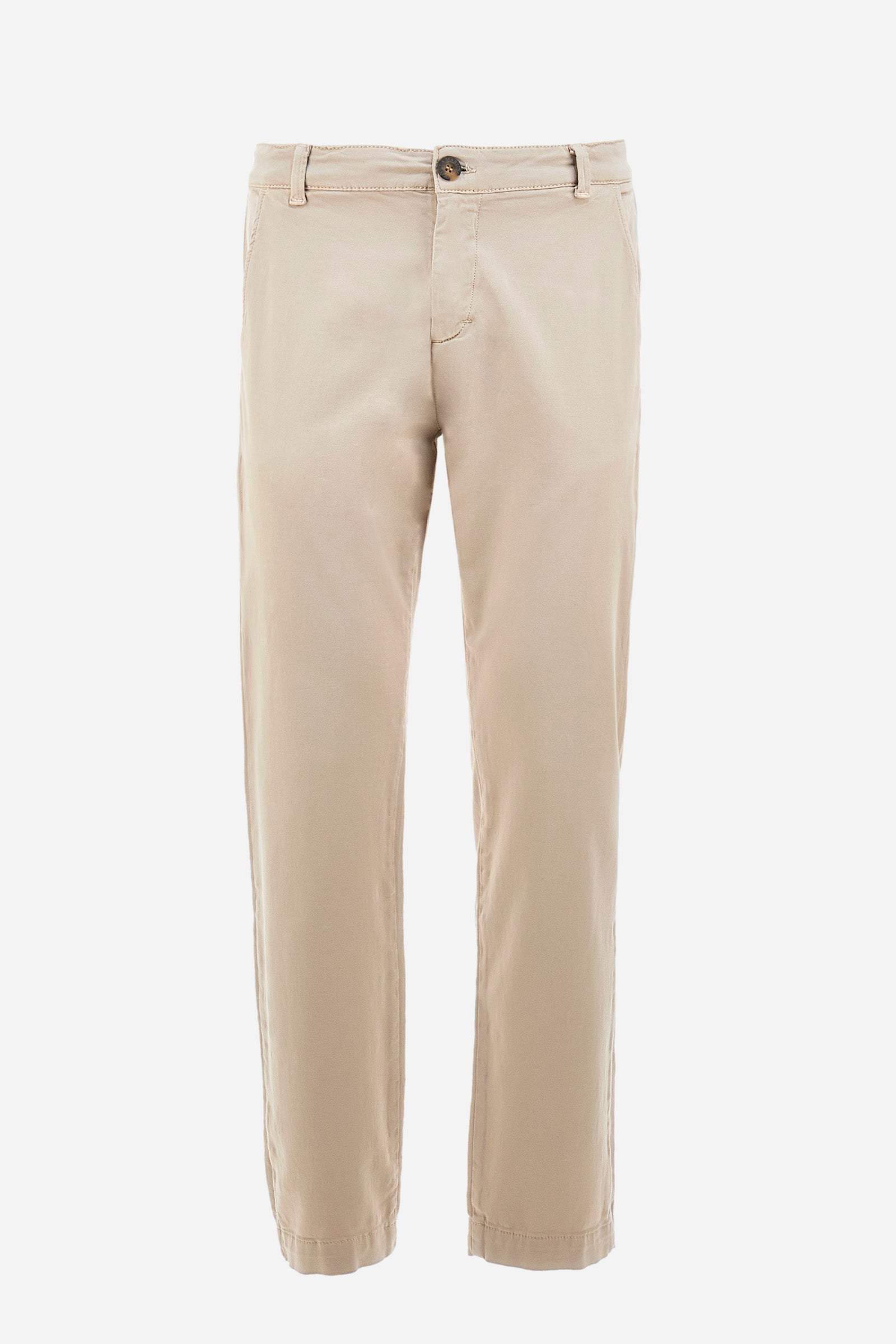 Pantalone chino regular fit in cotone elasticizzato - Zivon