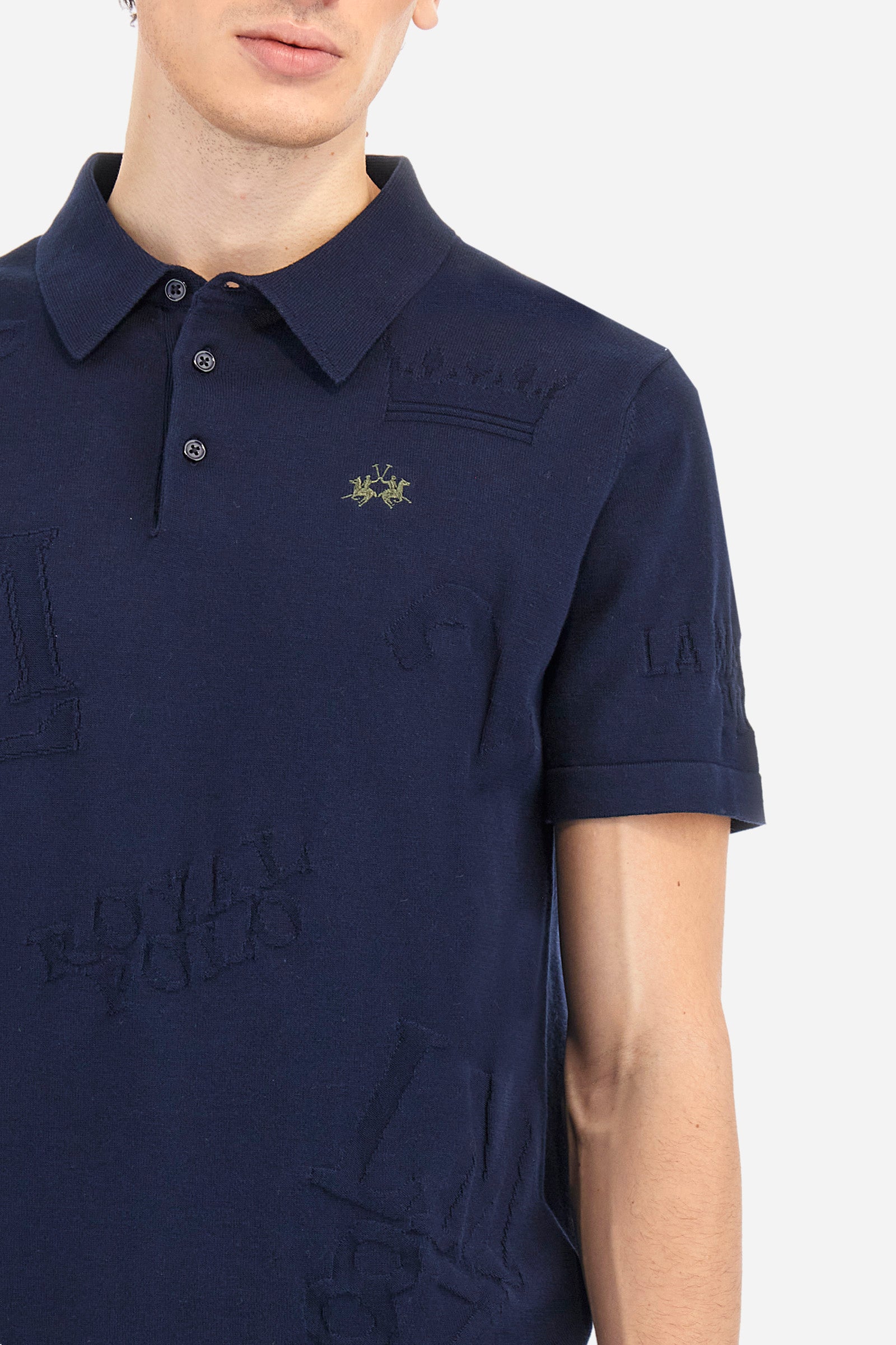 Regular-fit cotton knit polo shirt - Albert