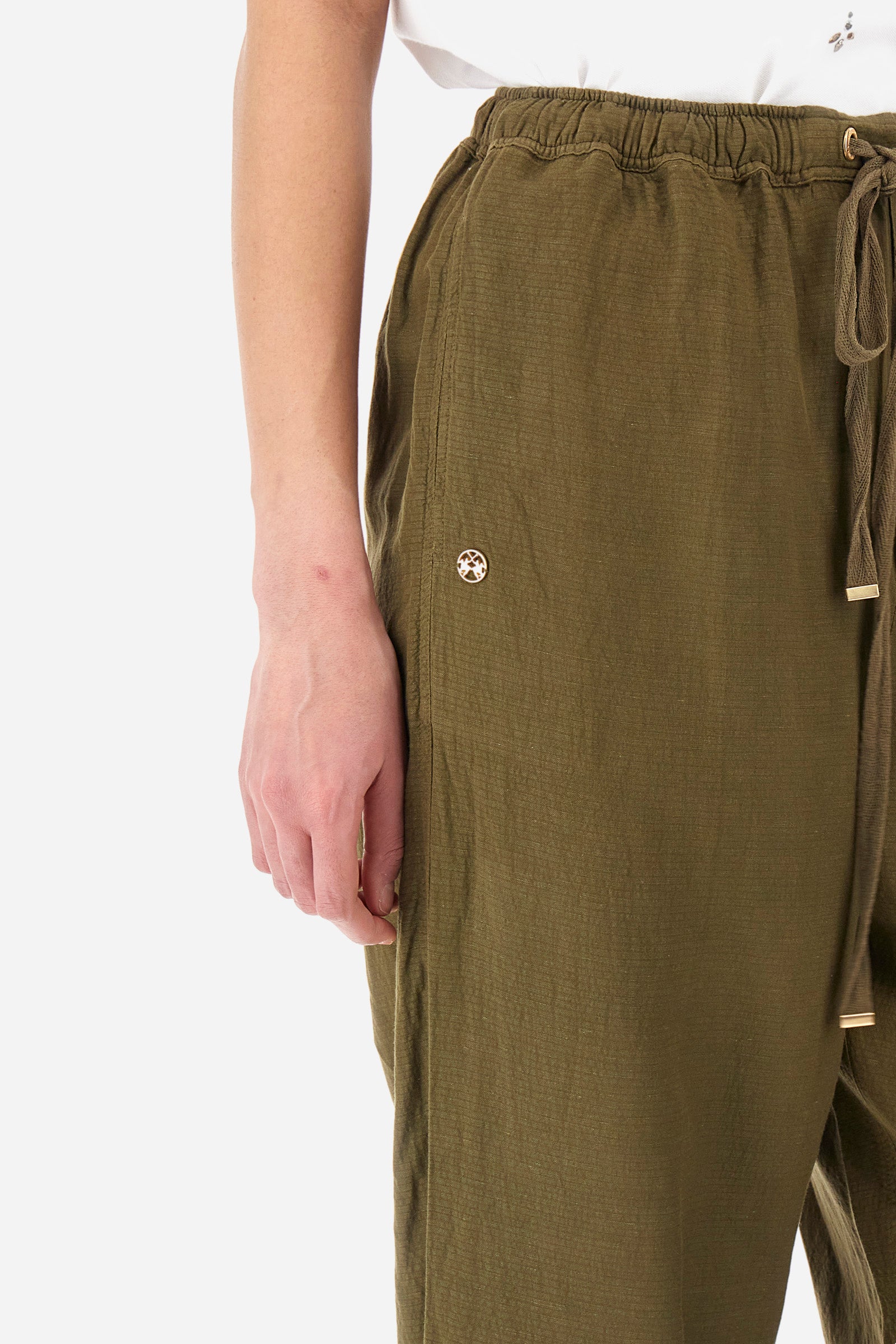 Regular-fit trousers in a linen blend - Yelisabeta