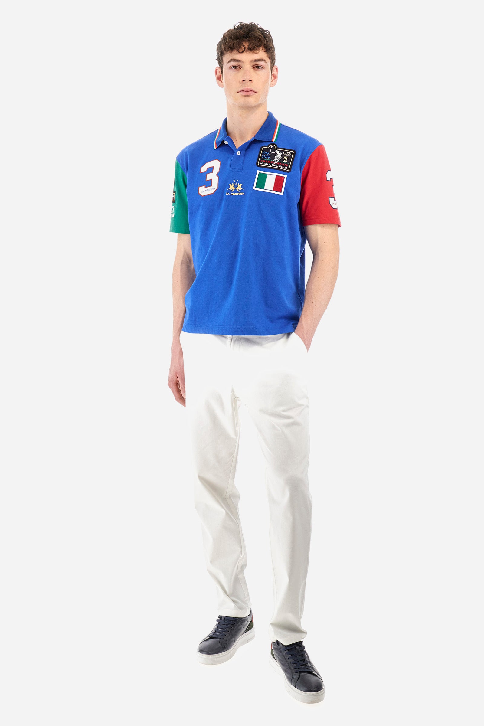 Kurzärmeliges Team-Poloshirt – Italien