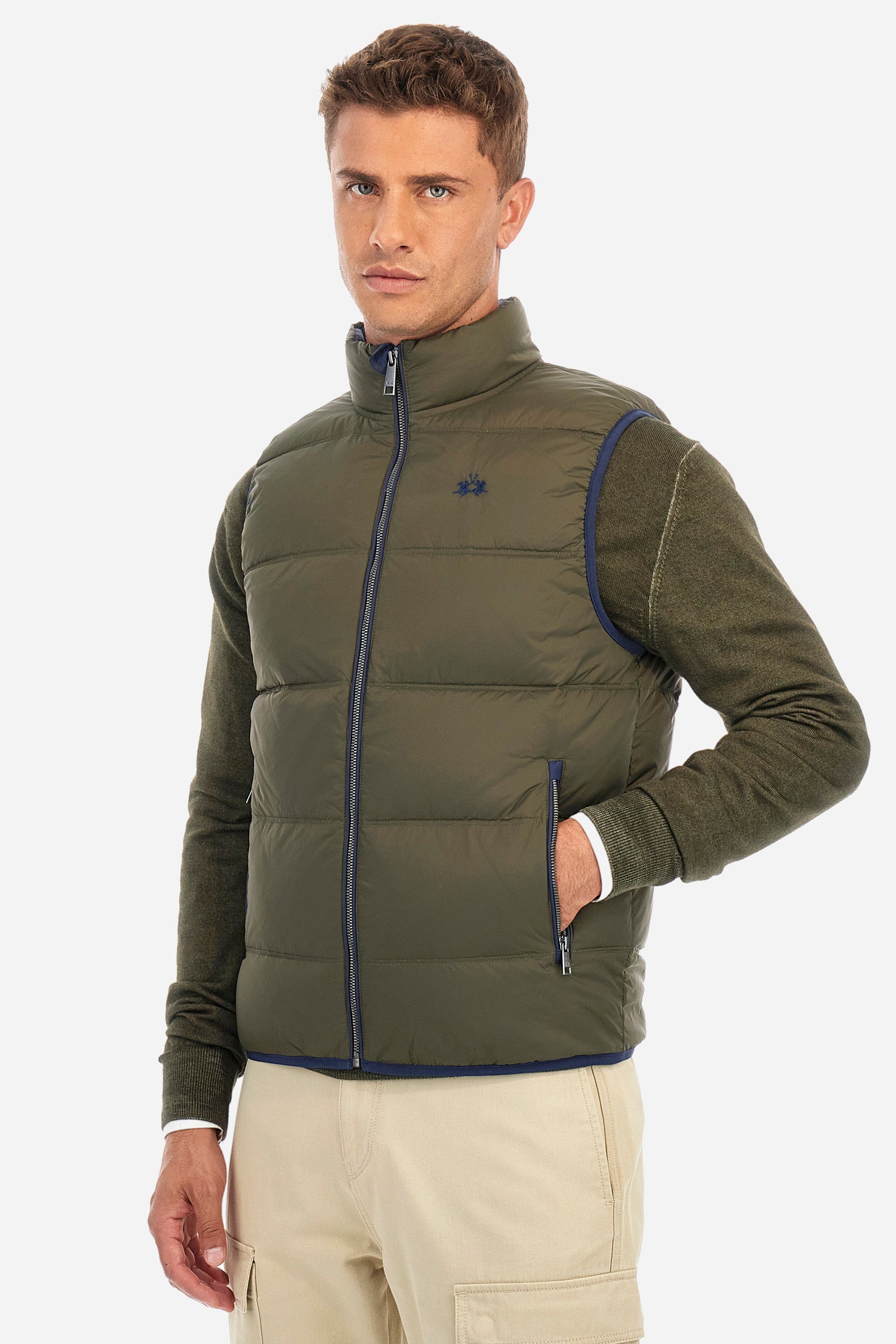 Gilet regular fit in tessuto sintetico - Zipactonal