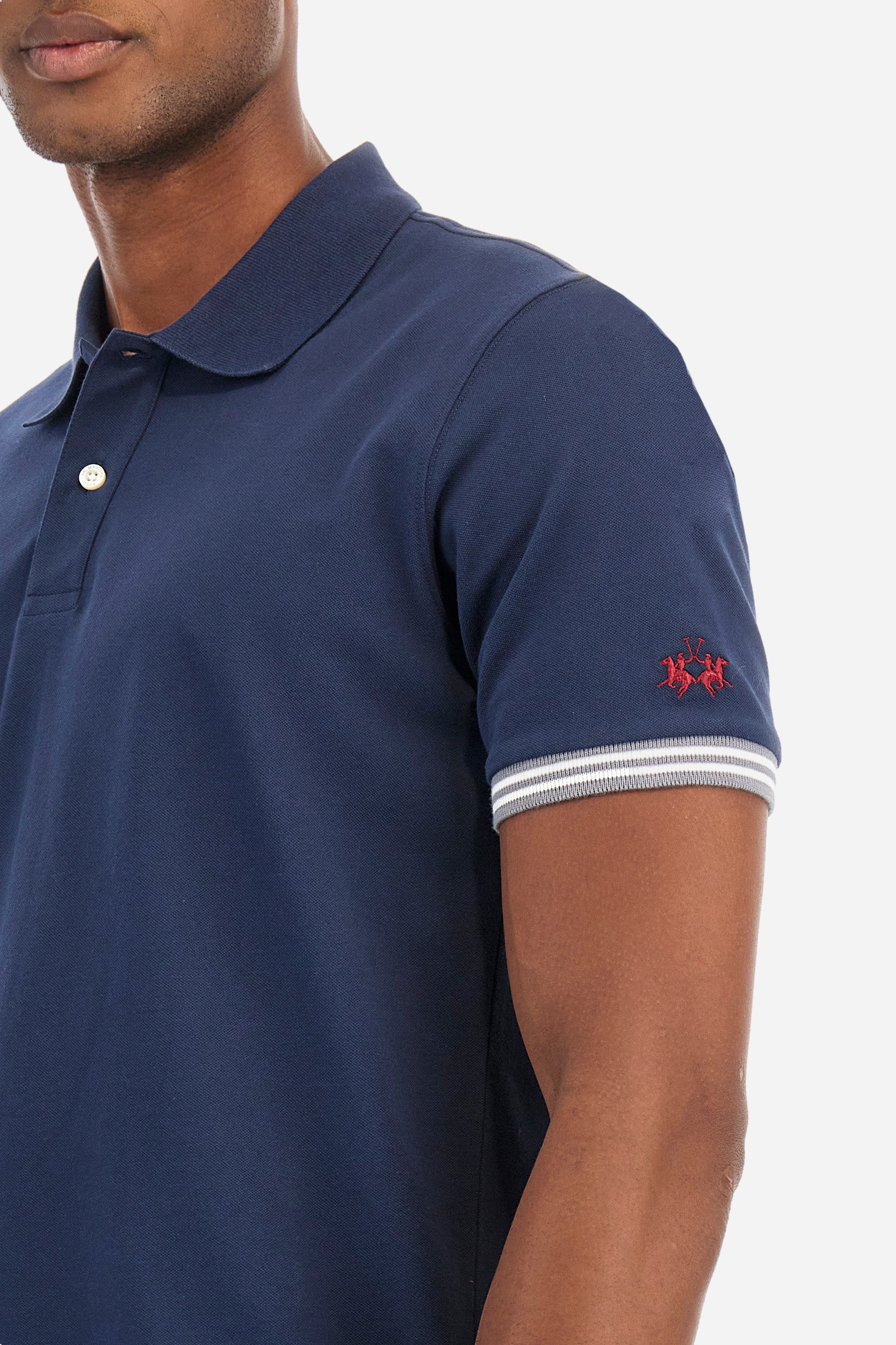 Regular fit polo shirt in stretch cotton - Zaccary