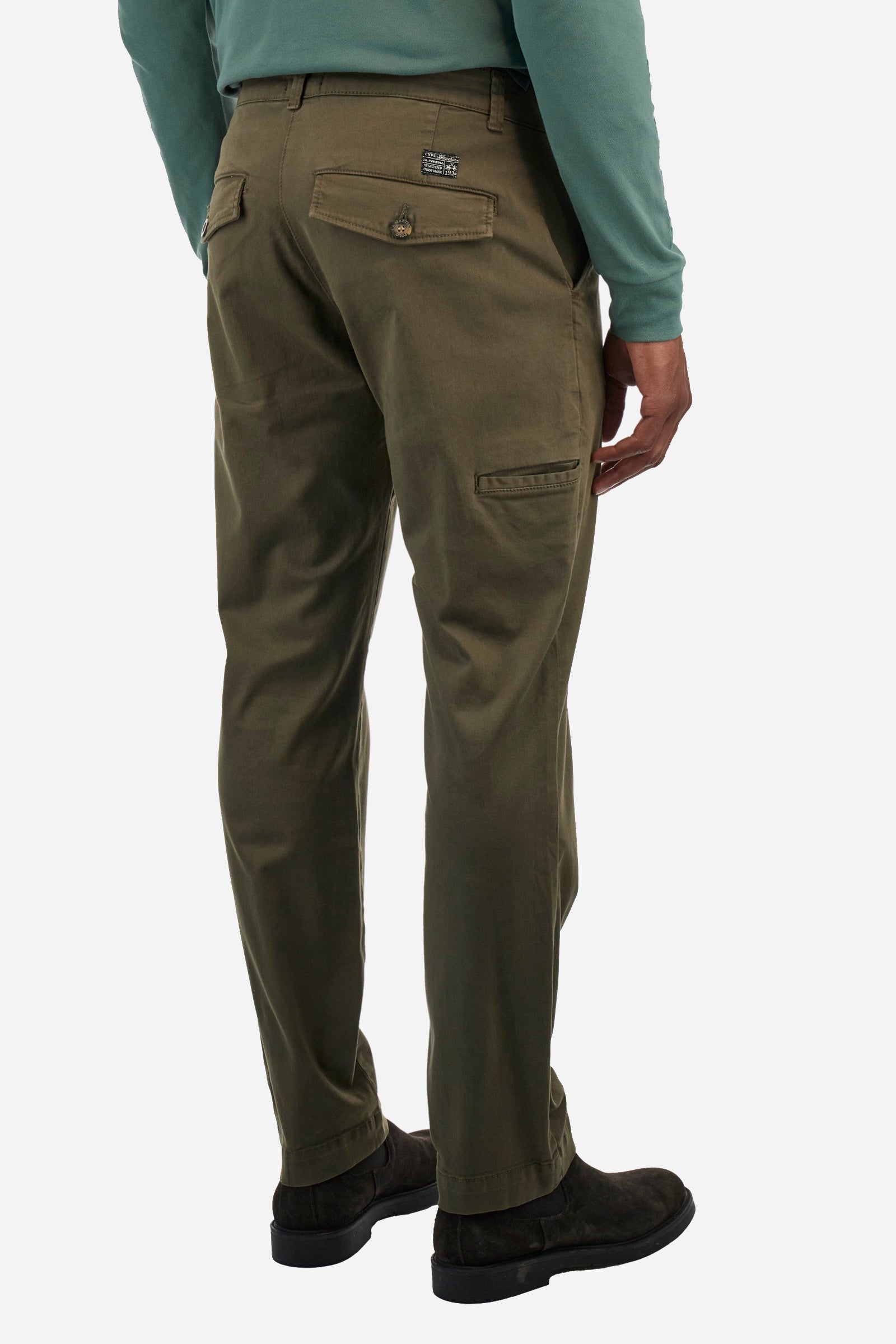 Regular fit stretch cotton chinos - Zivon