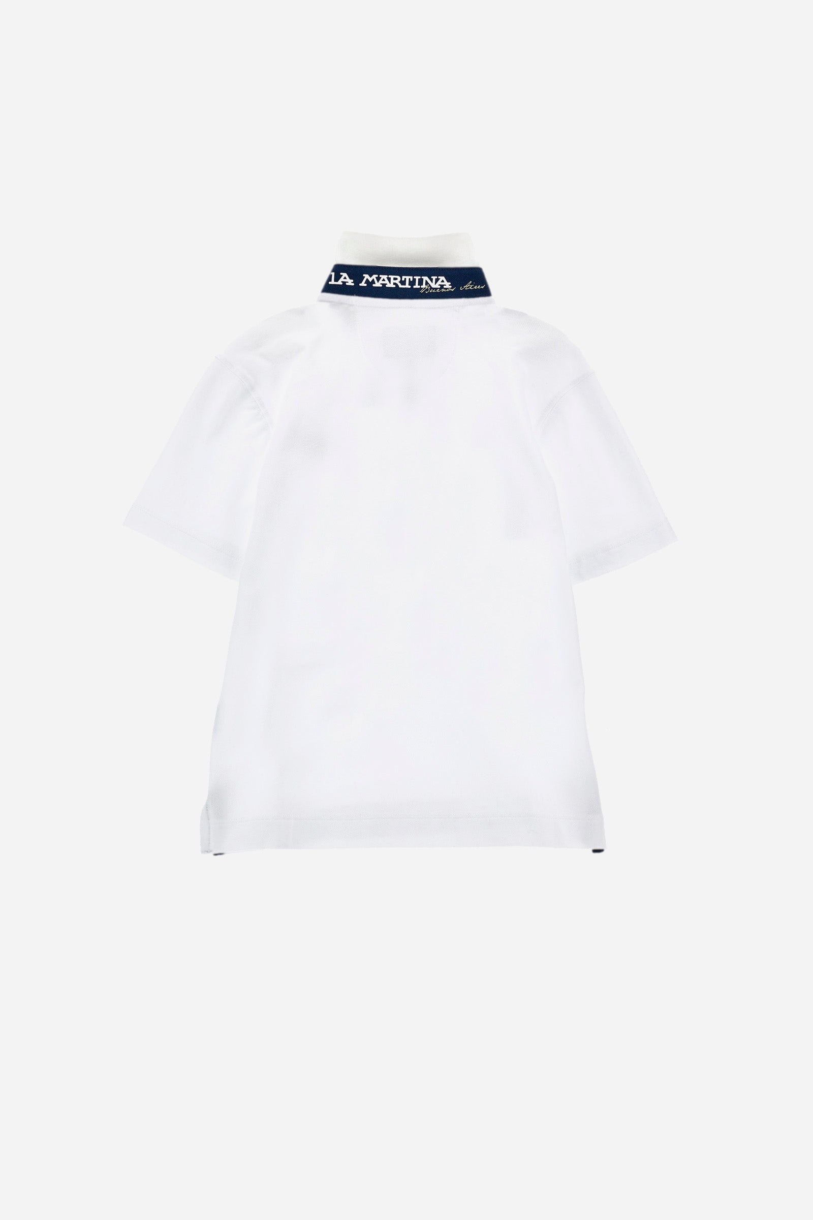 Boys' polo shirt in piqué cotton