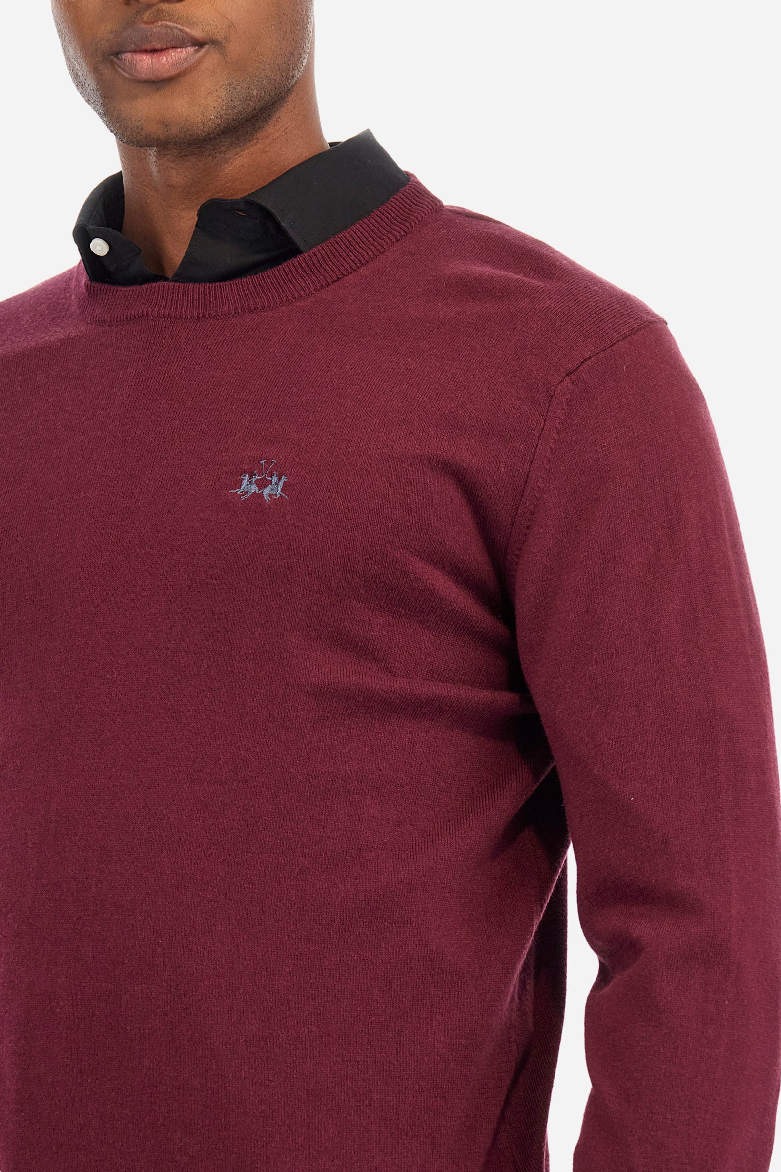 Regular fit pullover in cotton and wool - Zayden