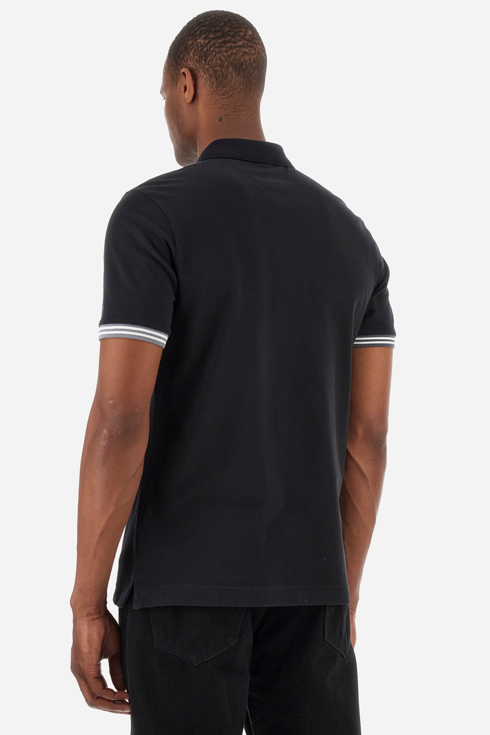 Regular fit polo shirt in stretch cotton - Zaccary