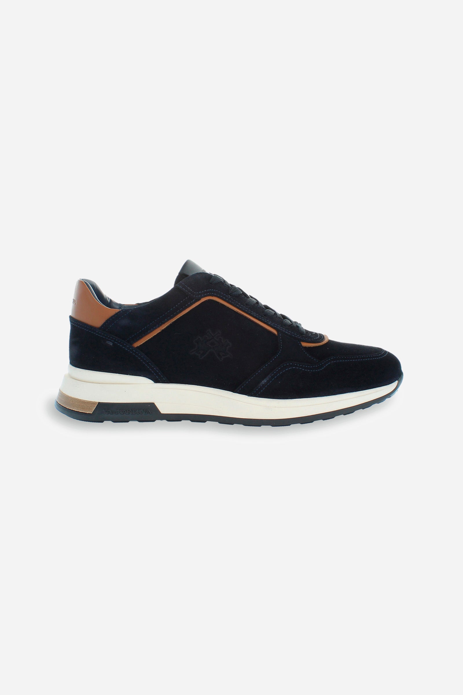 Men's leather and suede trainer - "Route 40"