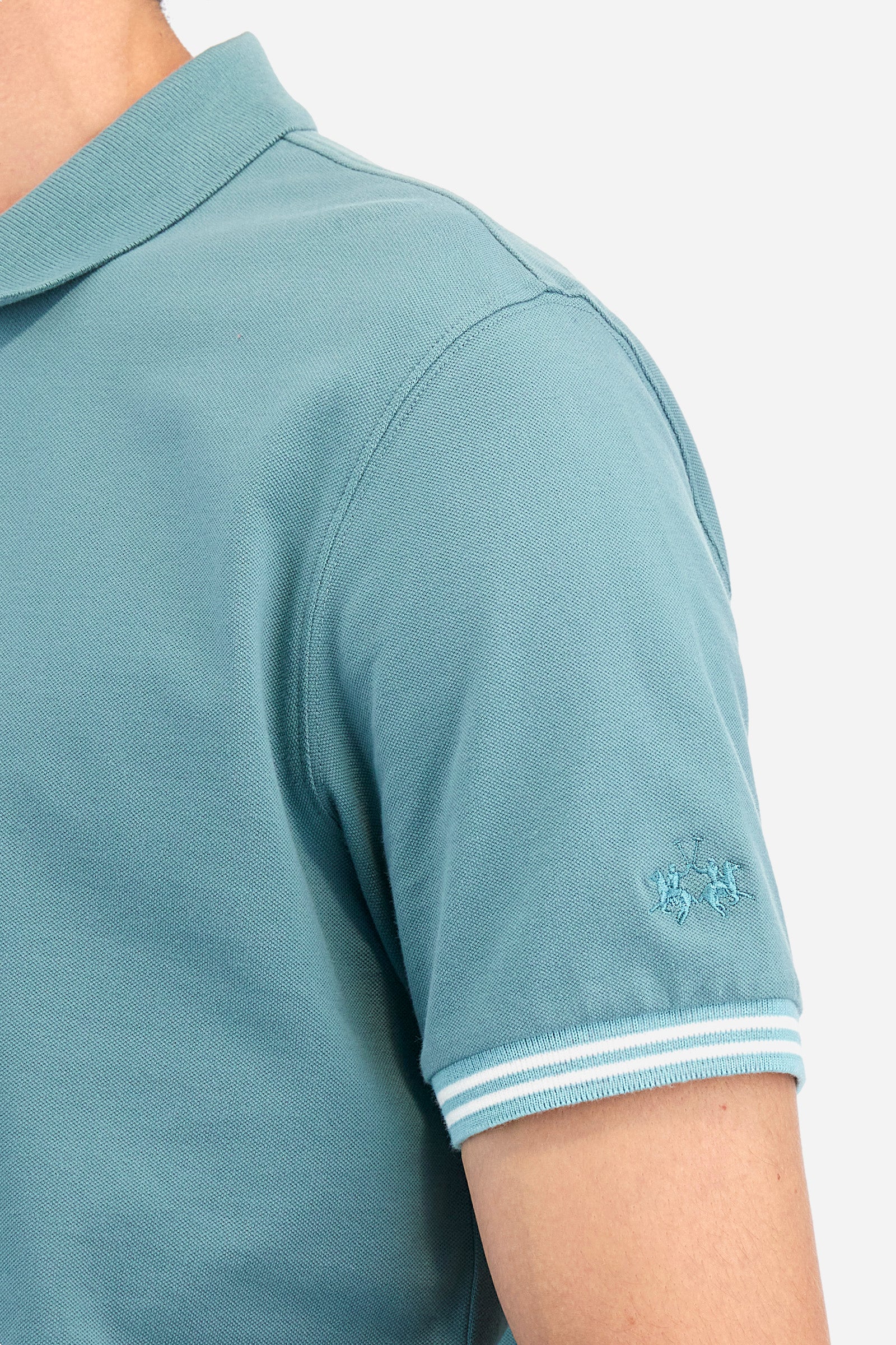 Regular fit polo shirt in stretch cotton - Zaccary