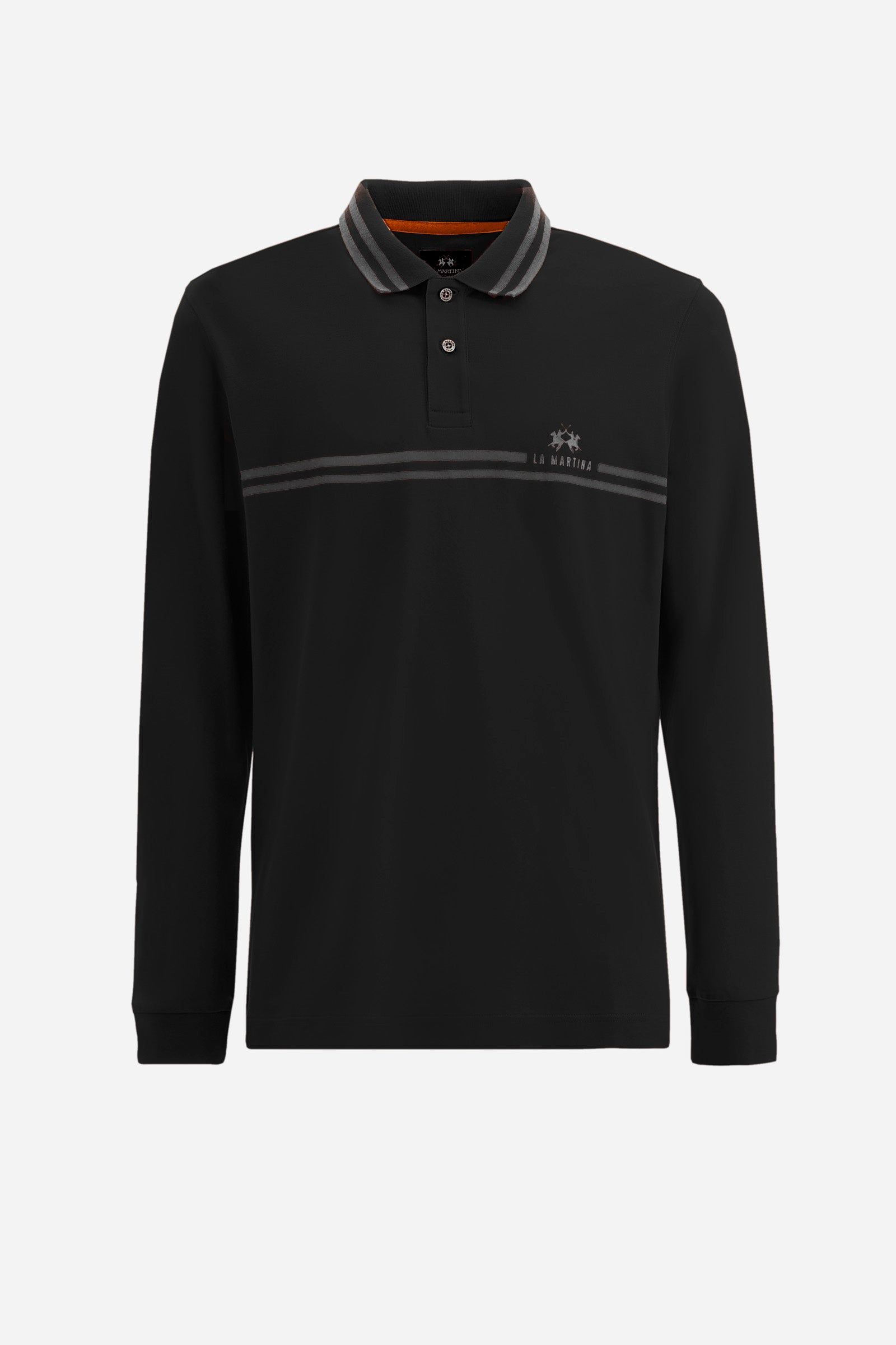 Regular fit polo shirt in stretch cotton - Zacary