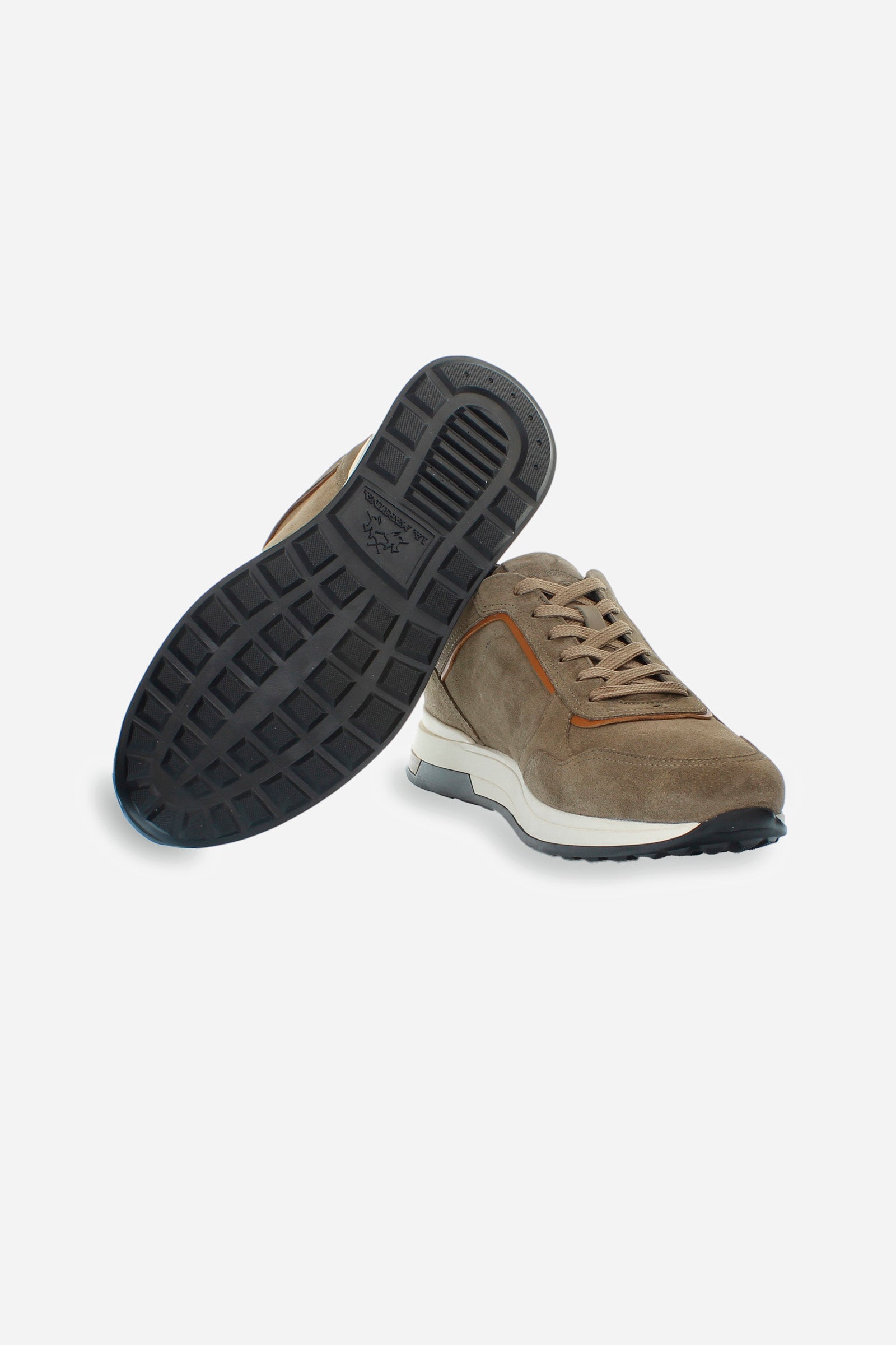 Men's leather and suede trainer - "Route 40"