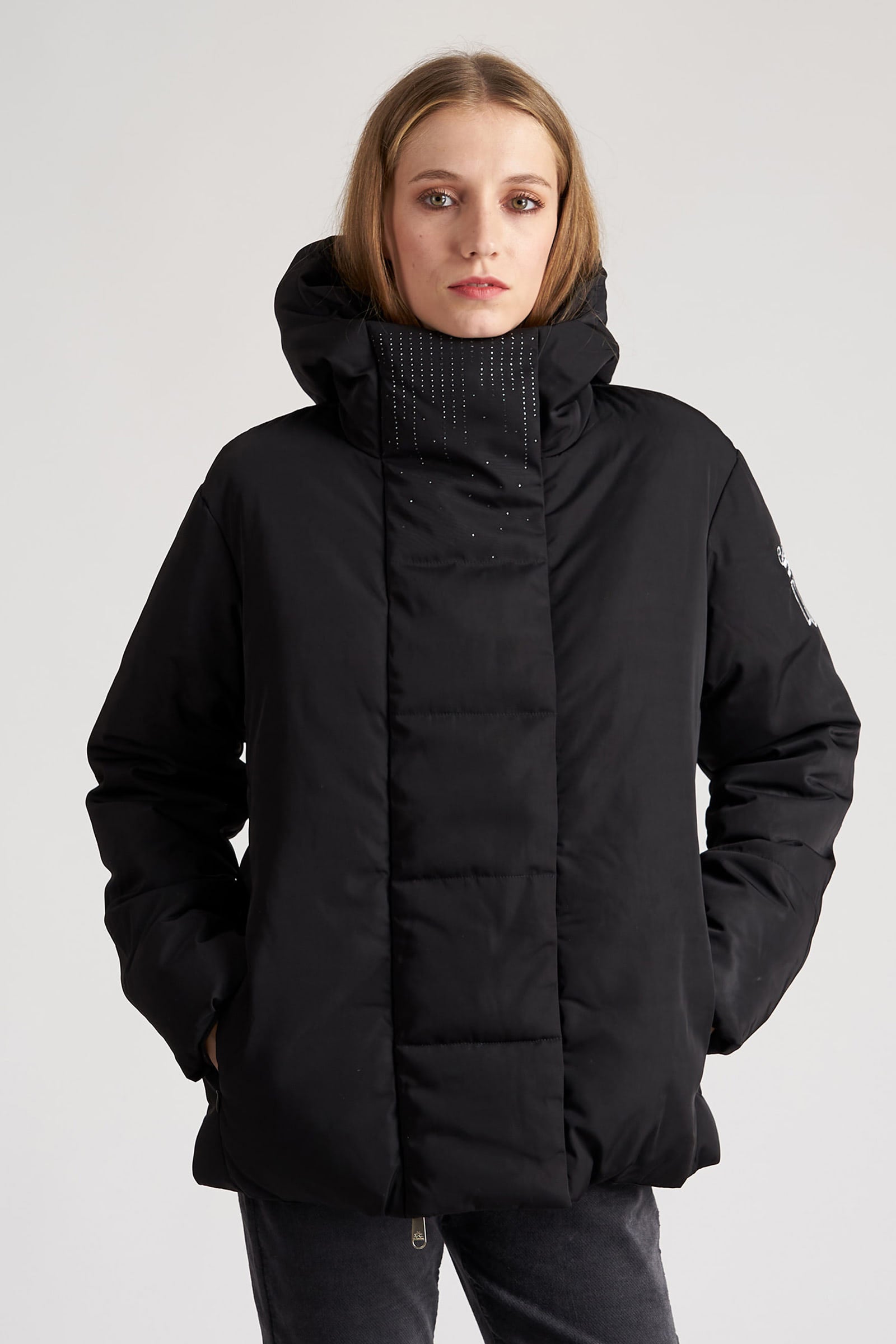 Regular-fit padded synthetic jacket