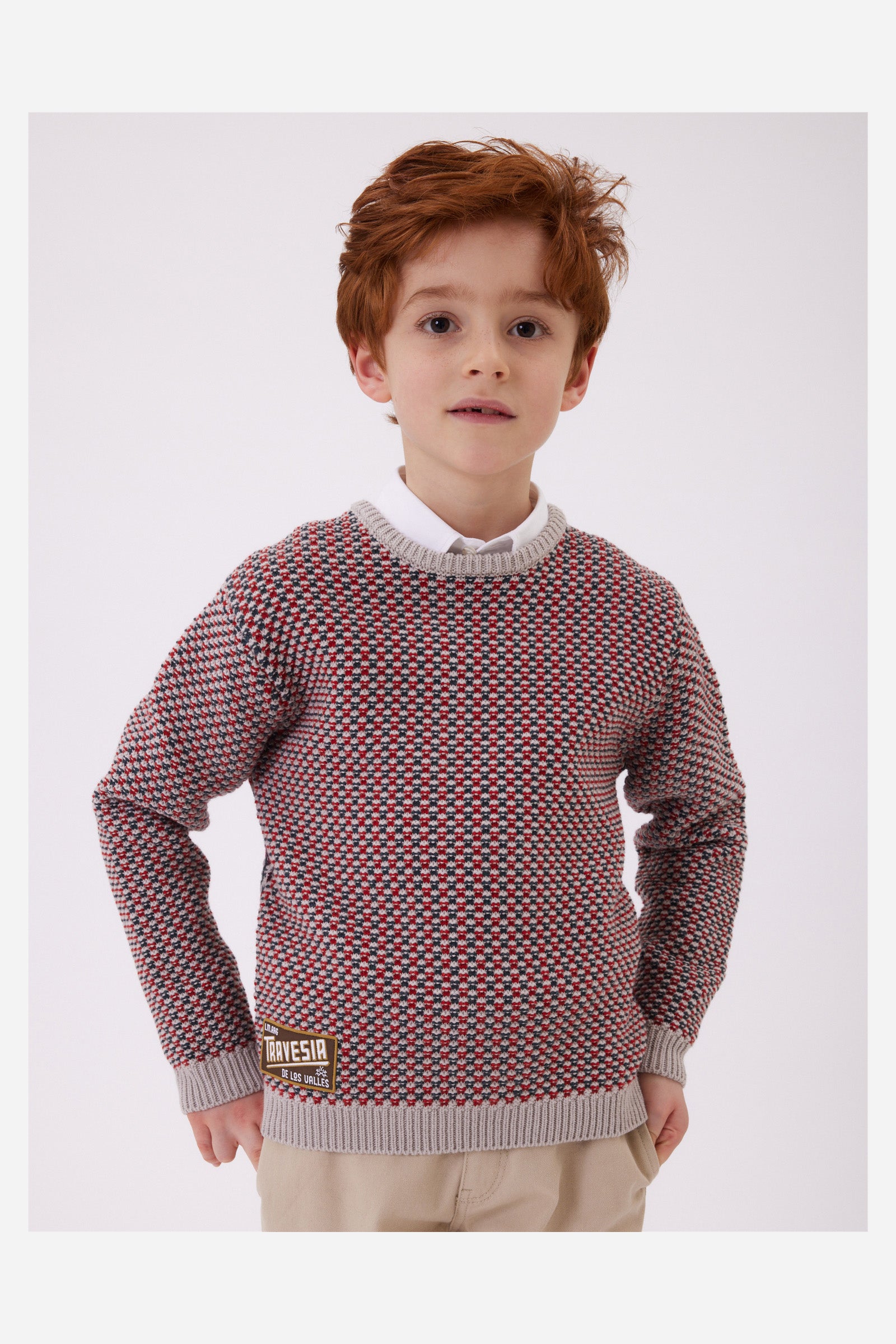 Boys' geometric patterned sweater