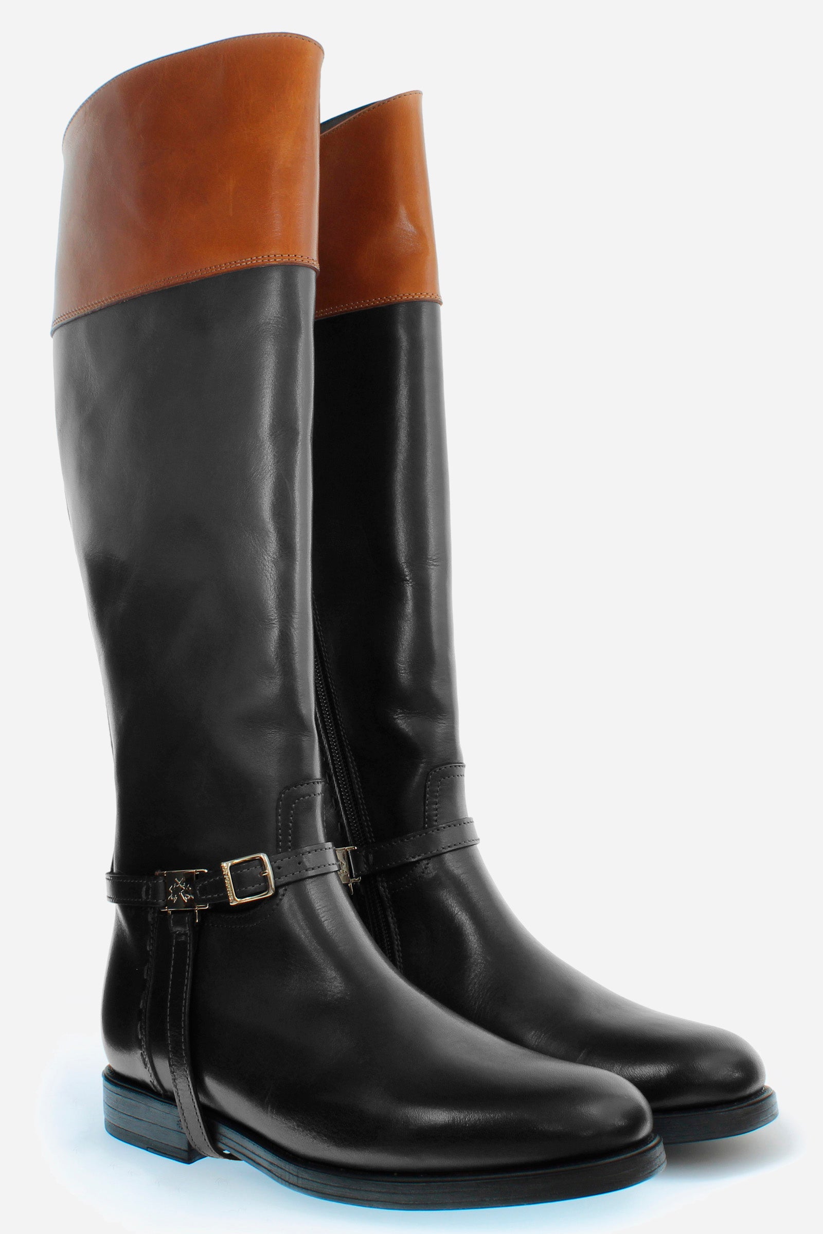 Women's two-tone leather boot