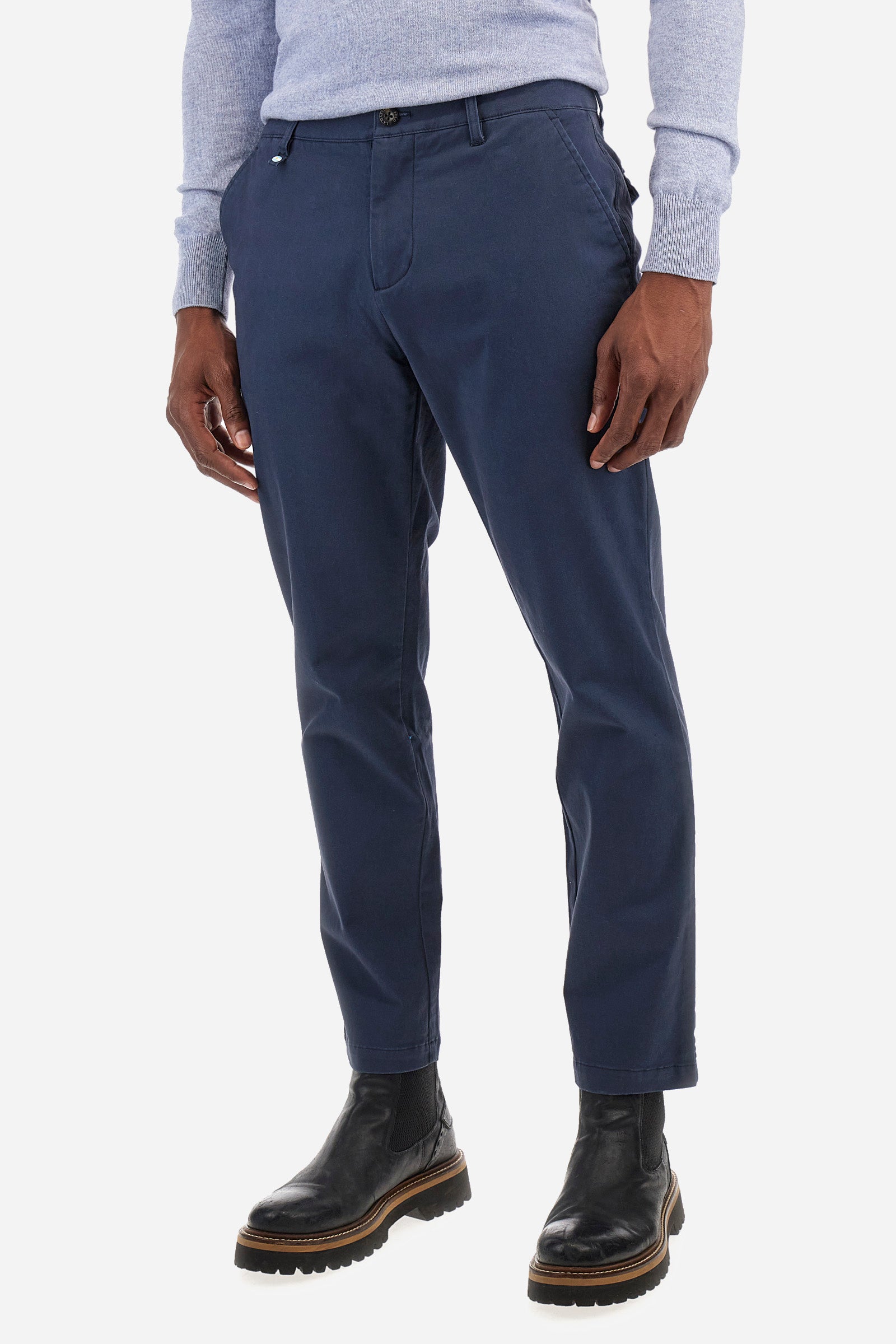 Pantalon chino en coton stretch coupe classique - Zenovio