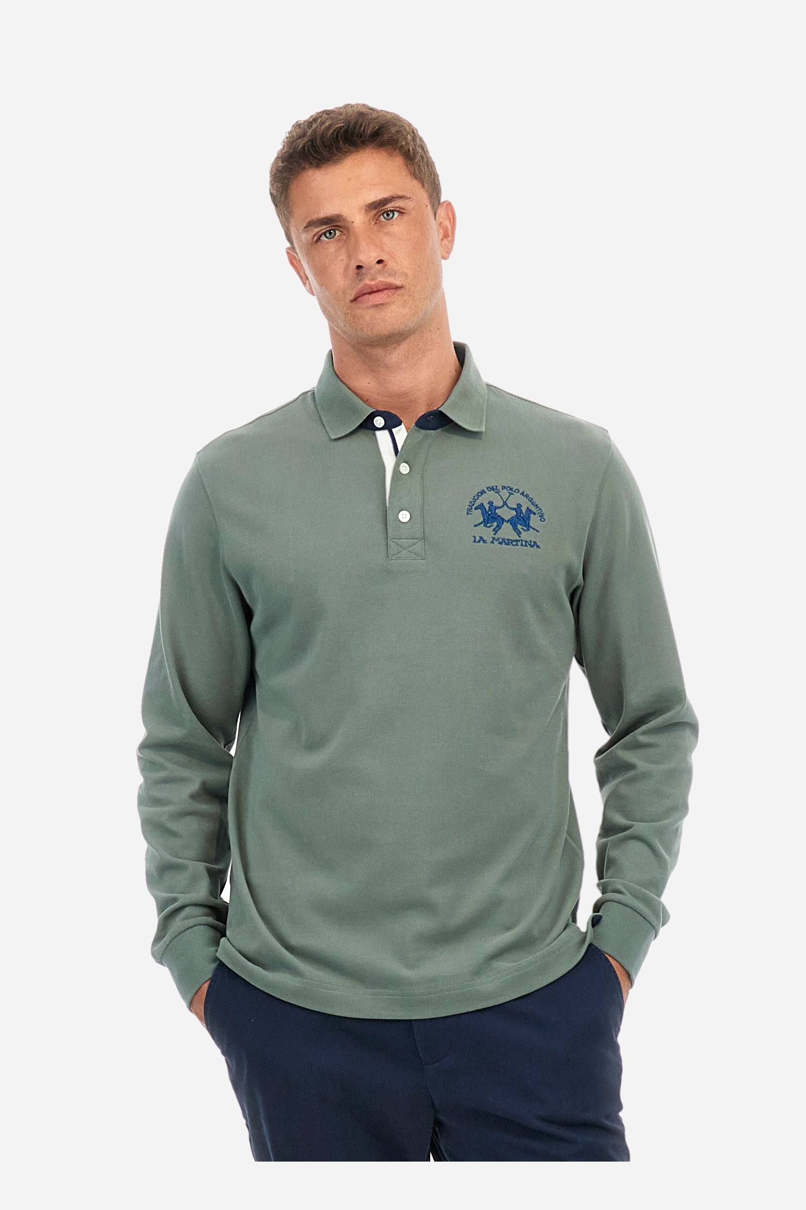 Regular-fit polo shirt in cotton - Clinton