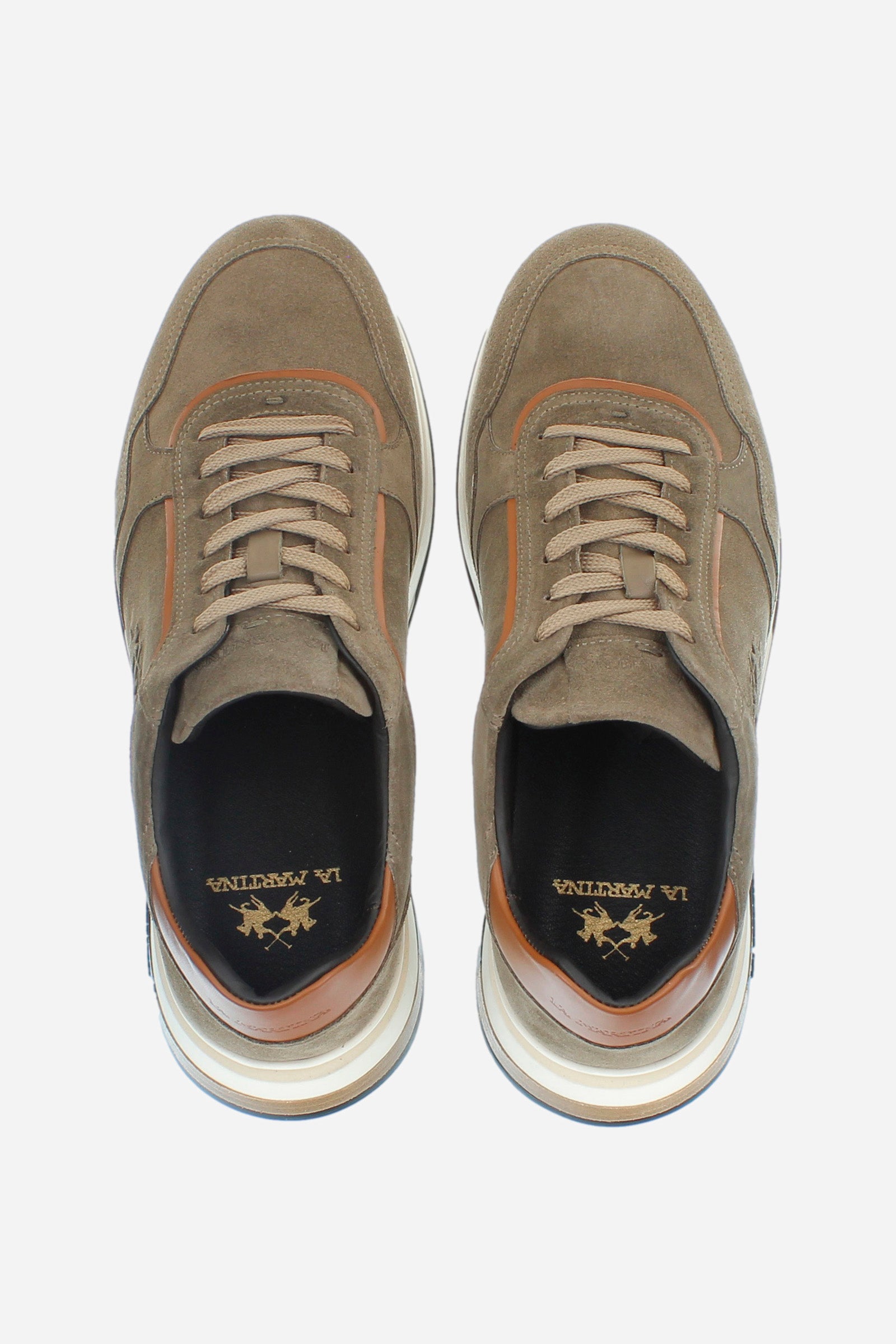 Men's leather and suede trainer - "Route 40"