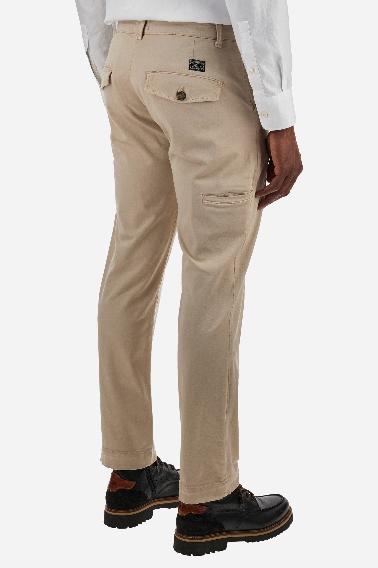 Pantalone chino regular fit in cotone elasticizzato - Zivon