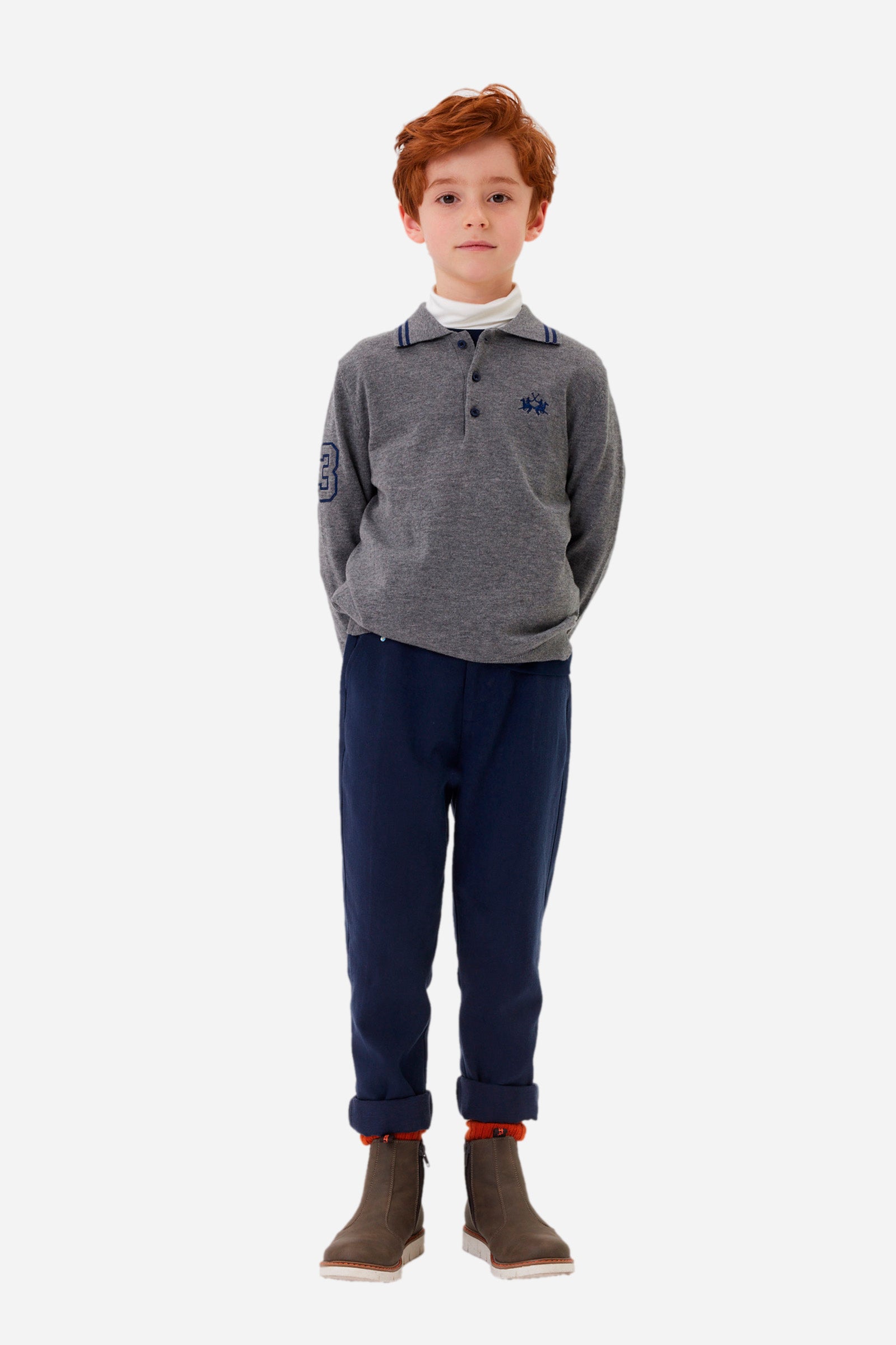 Polo-style sweater for boys 