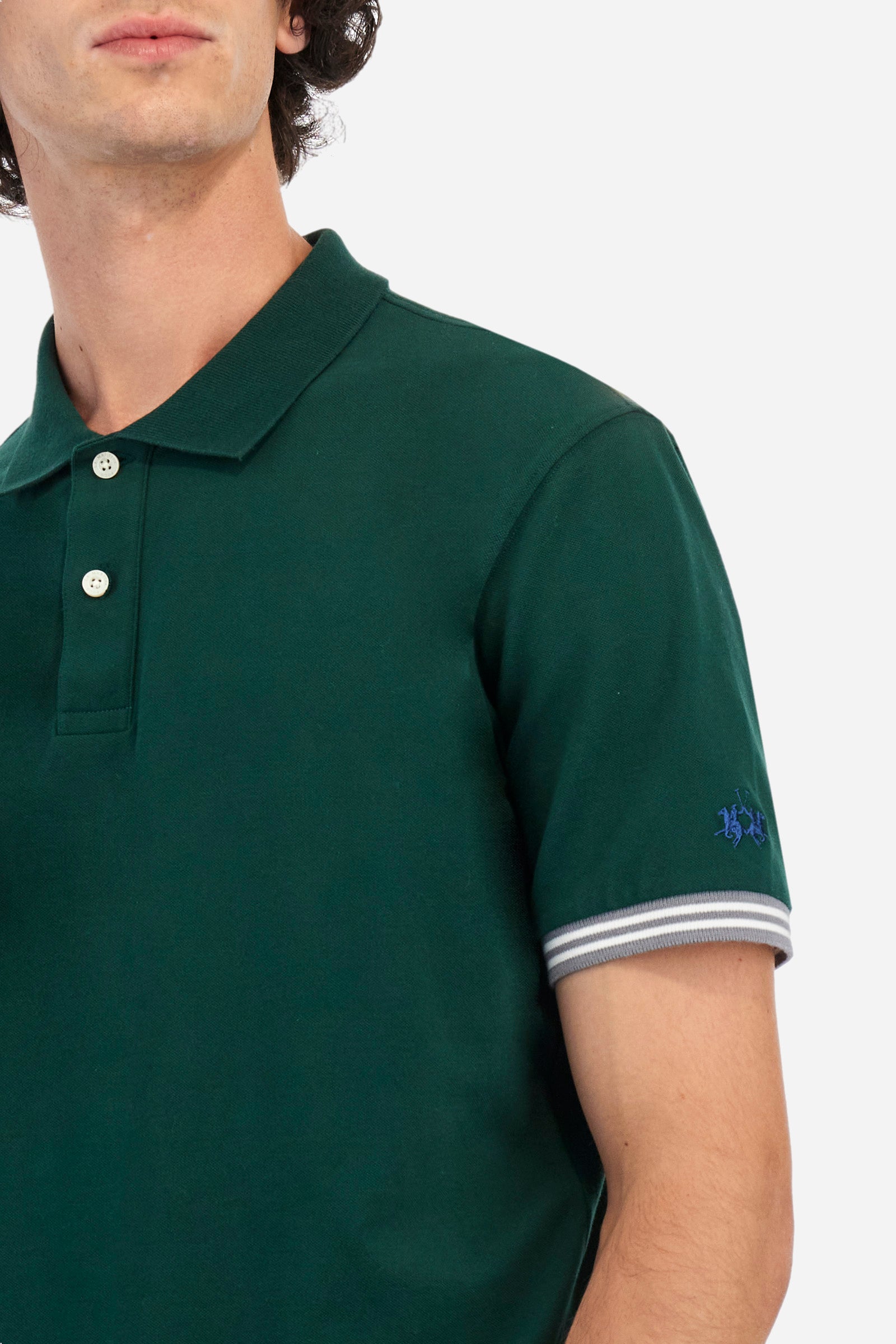 Regular fit polo shirt in stretch cotton - Zaccary