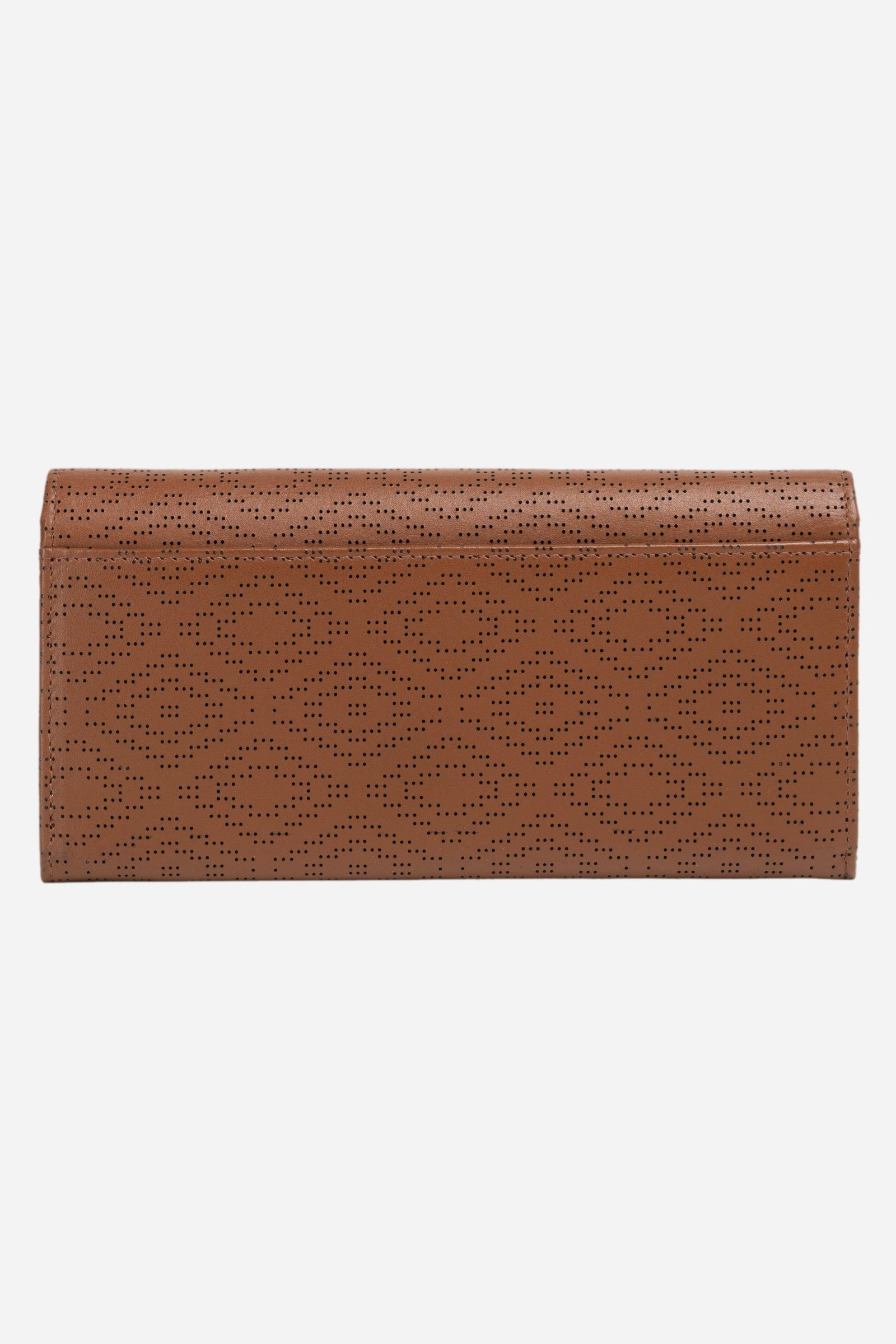 Women's wallet with automatic fastening in leather - Soledad