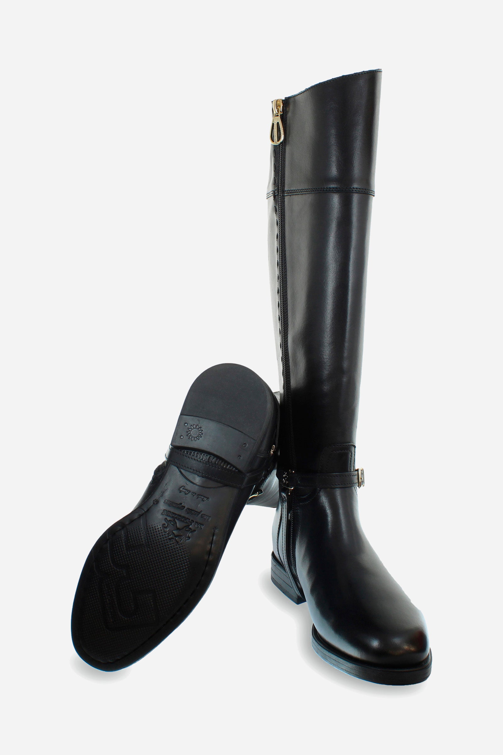 Women's two-tone leather boot